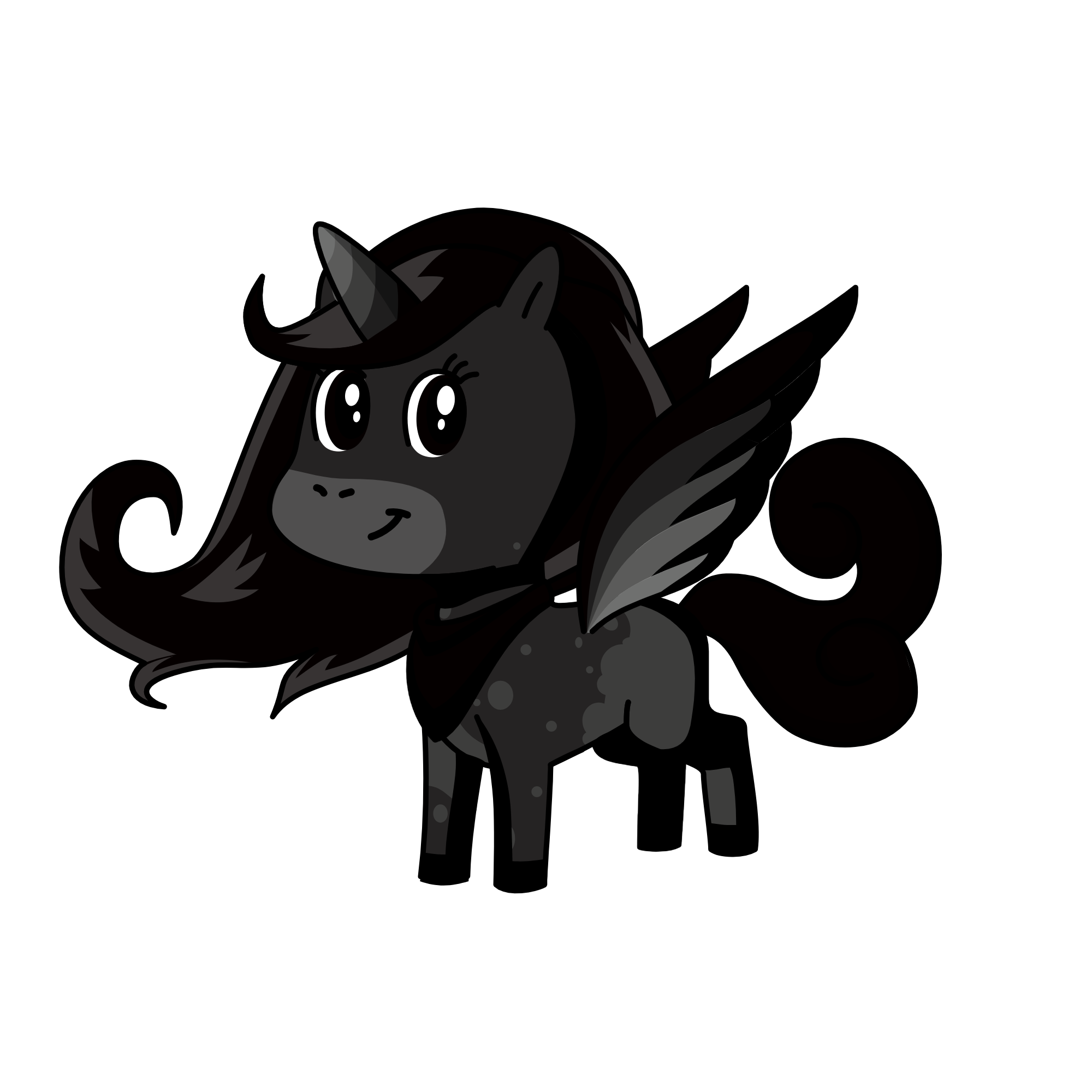 blacky, the unicorn