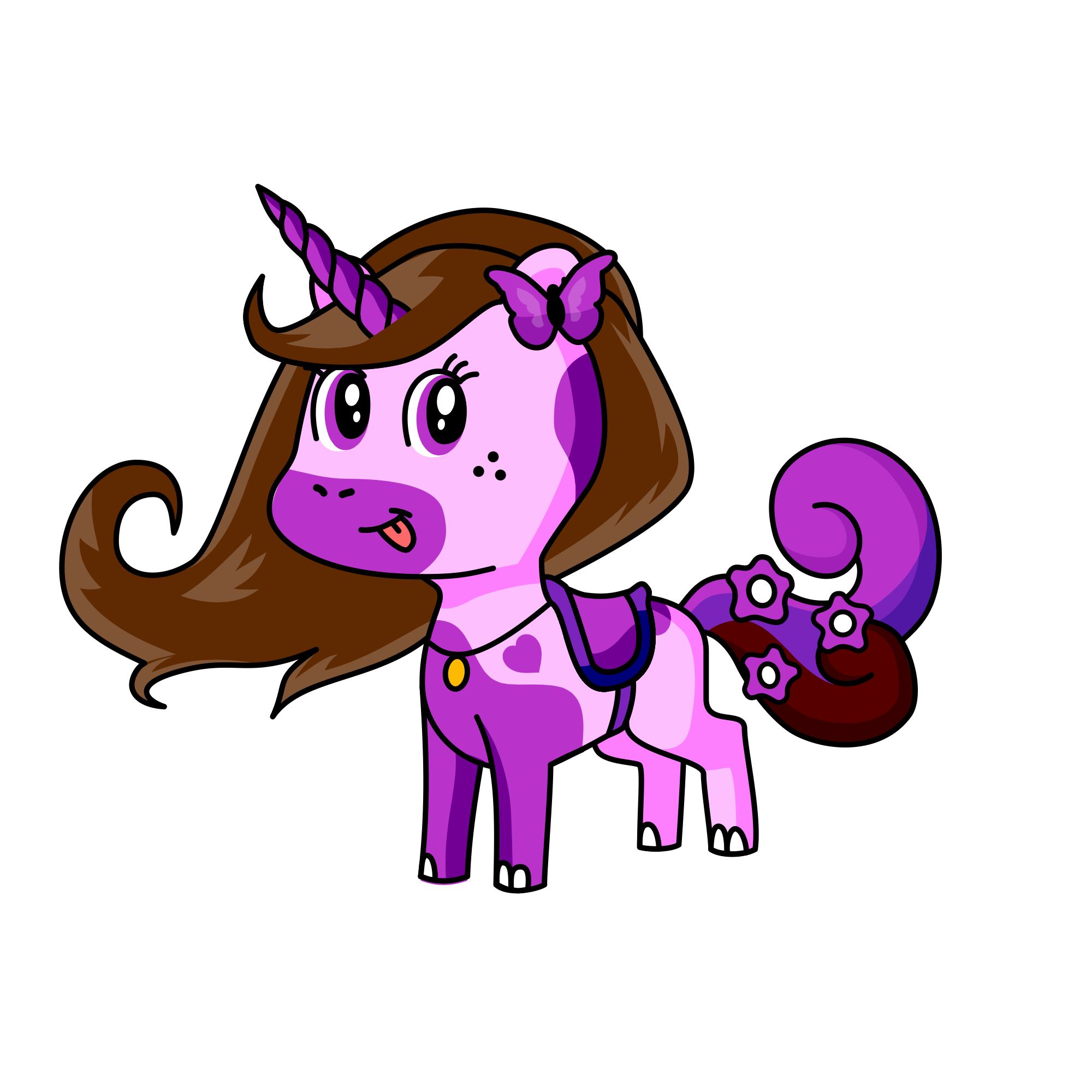 Purple-y, the unicorn