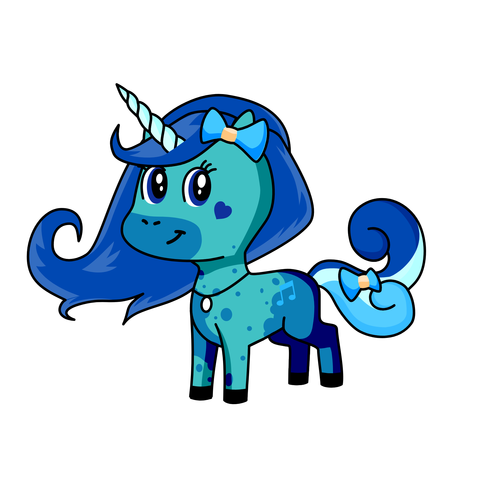 bluey, the unicorn