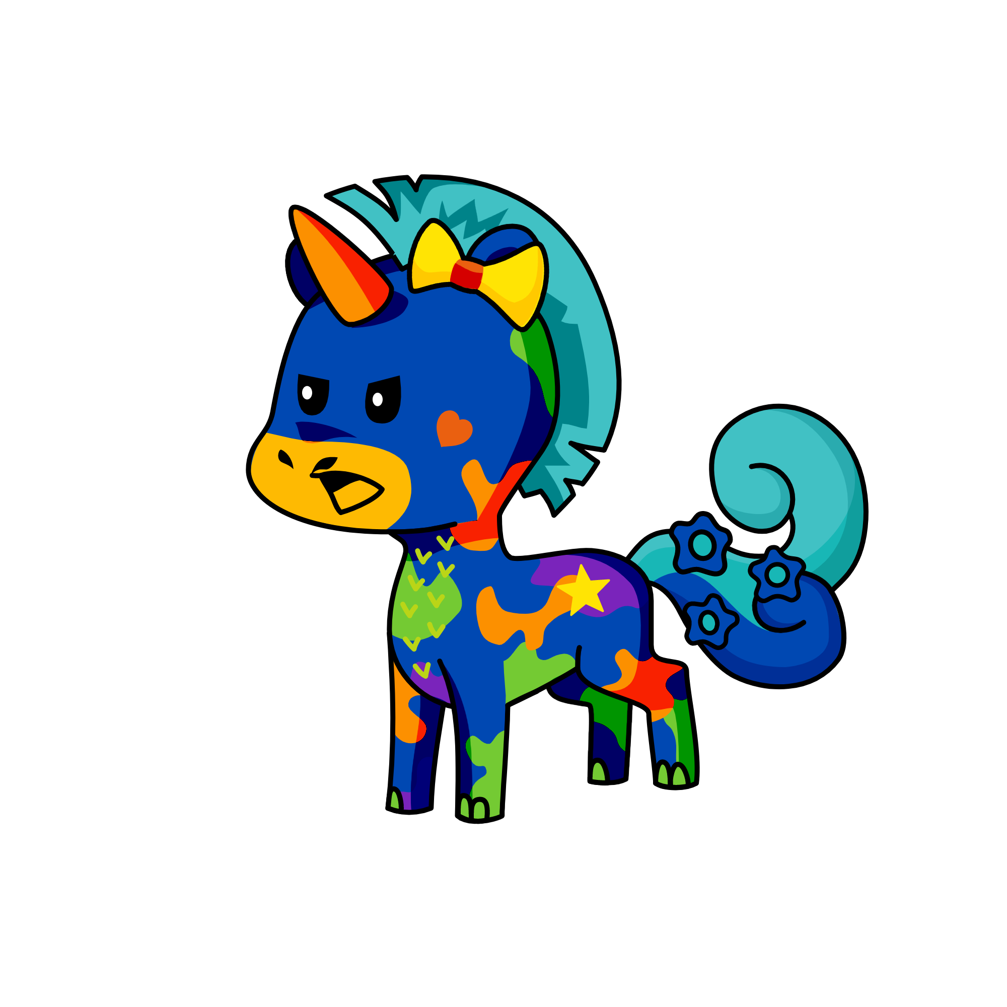 I MADE THIS BLINDFOLDED, the unicorn