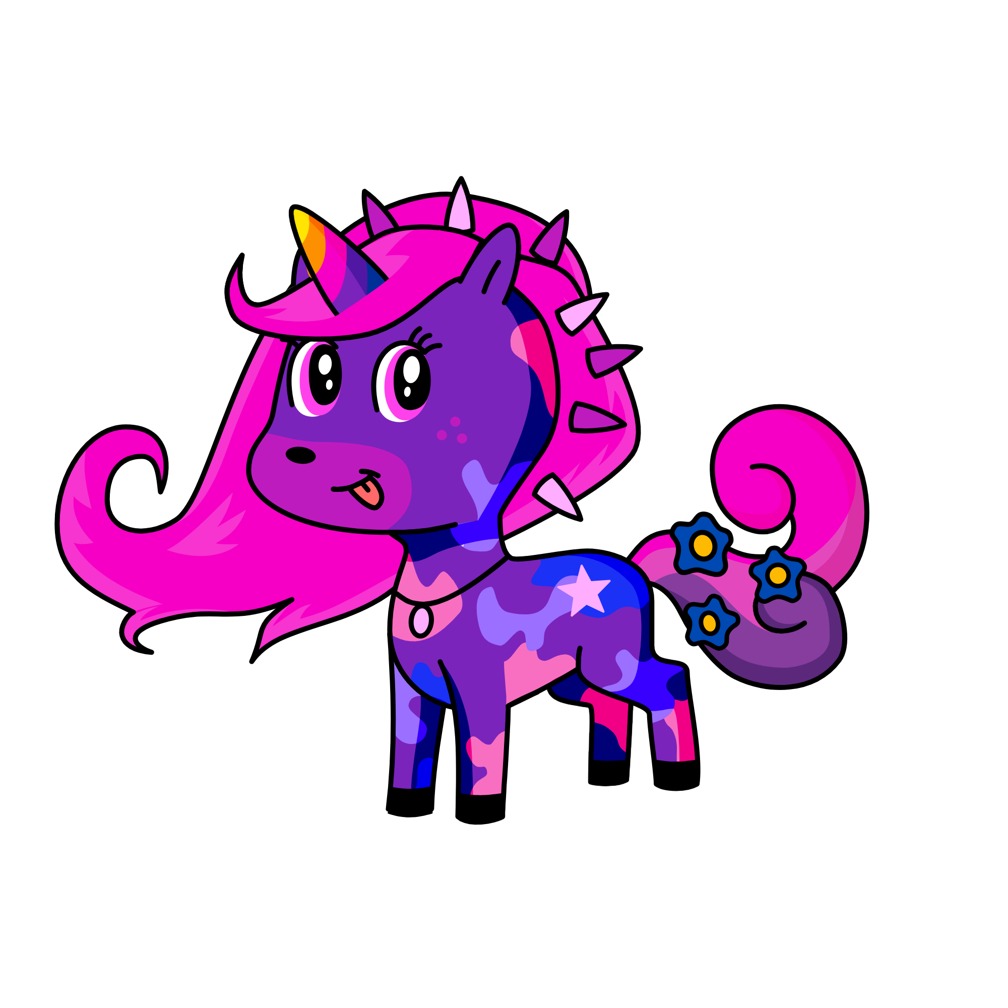 Mythical sunset, the unicorn