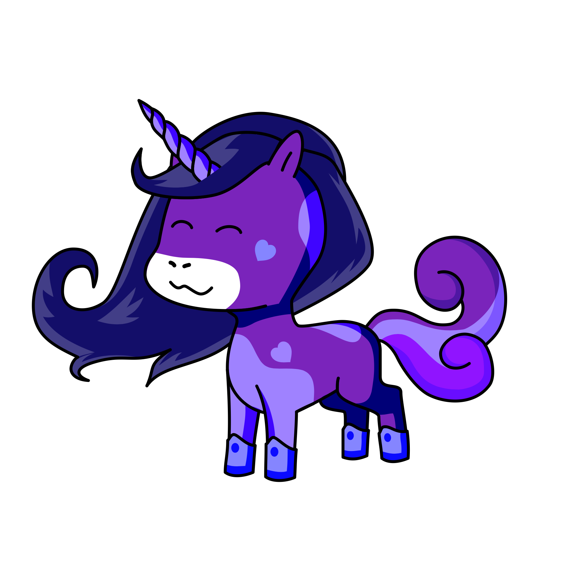 Purple, the unicorn