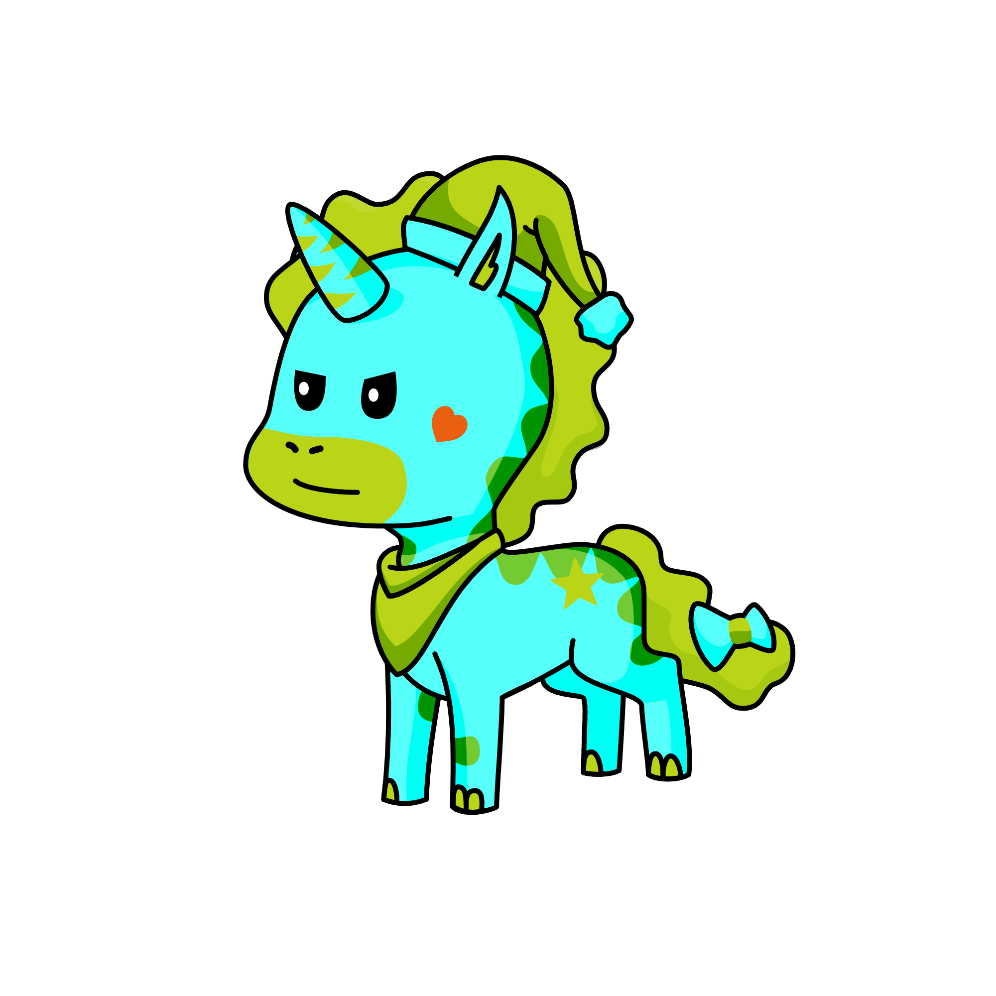 slimy, the unicorn