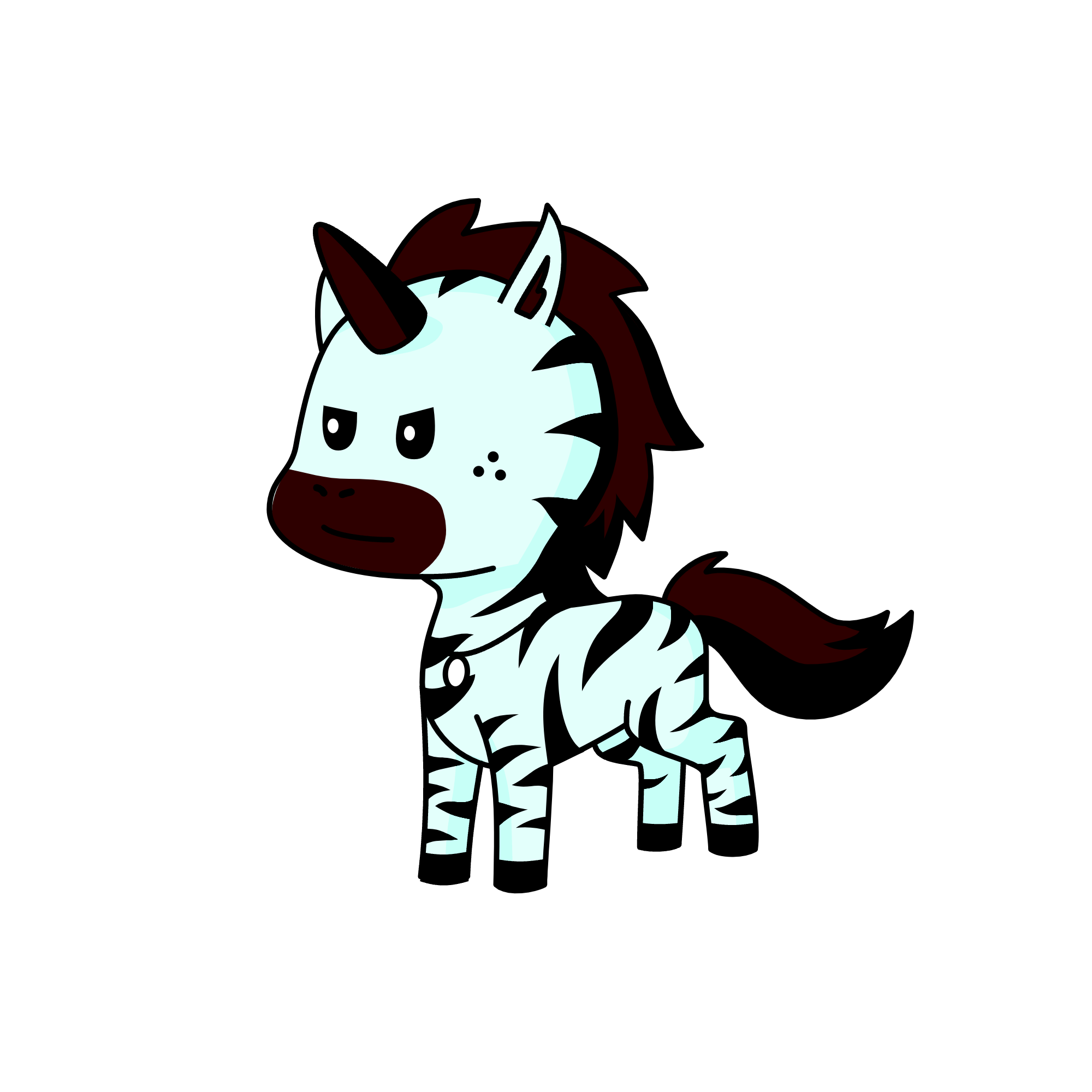 zebra, the unicorn