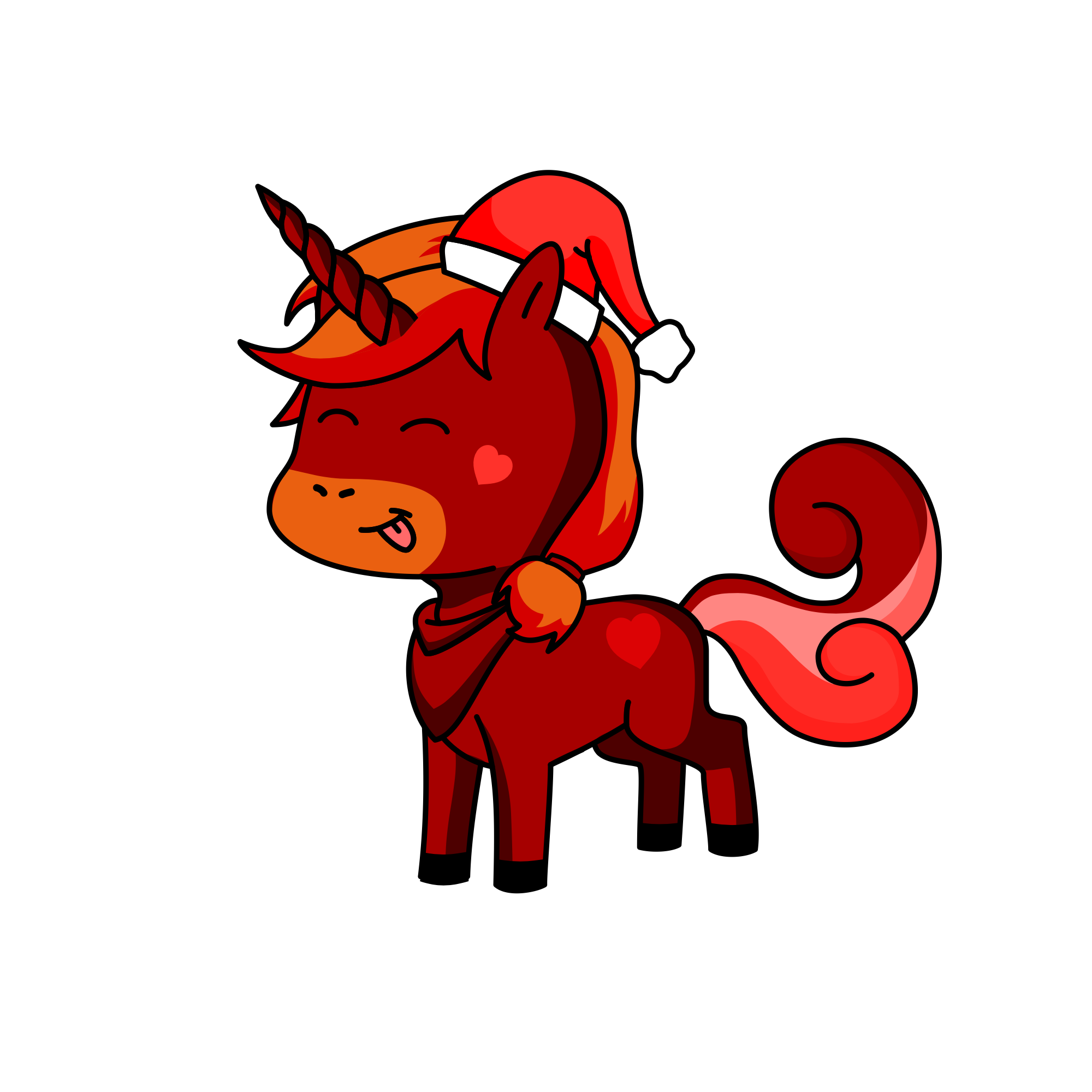 Santa Claus, the unicorn