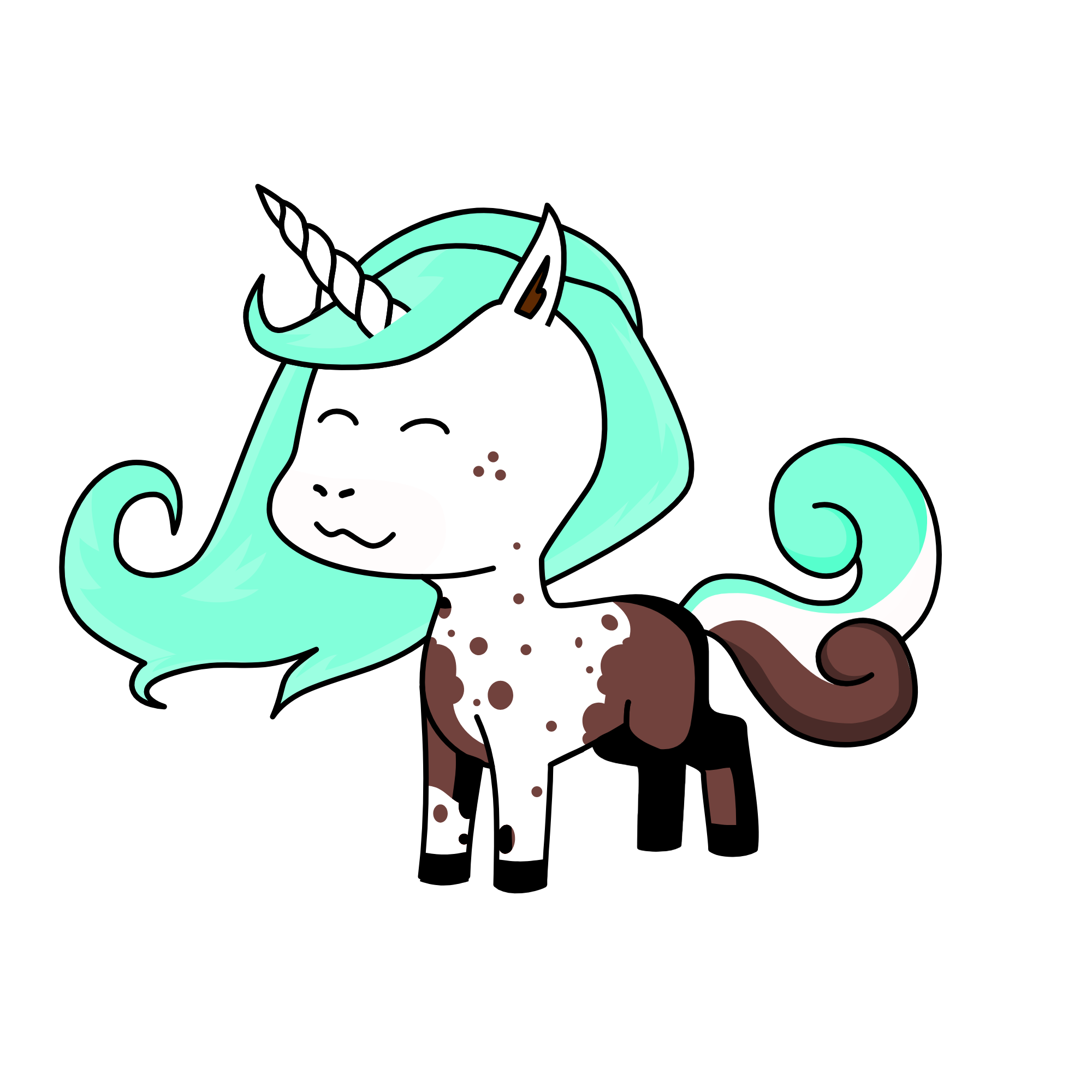 mint choco chip, the unicorn