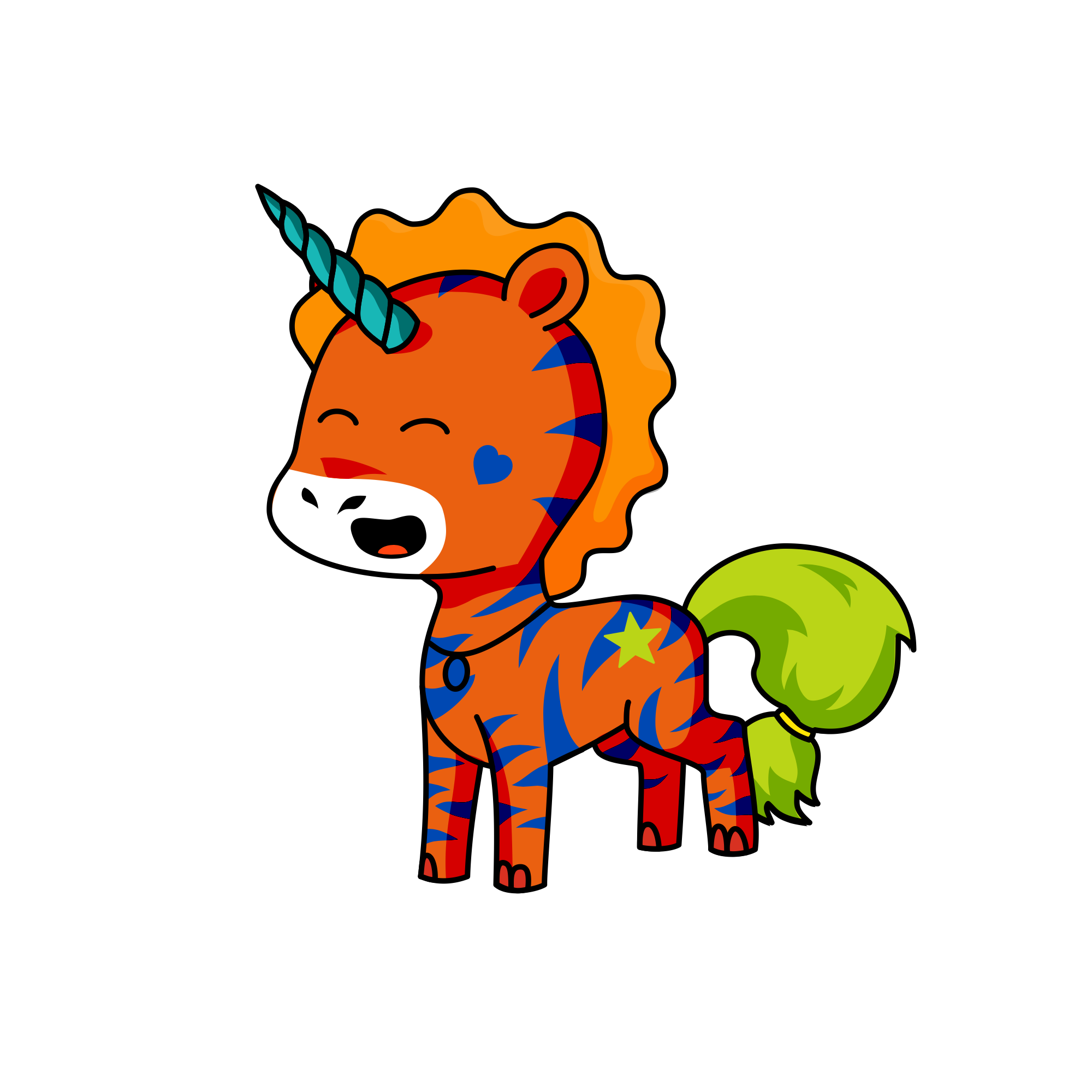 Pumpkin pie, the unicorn