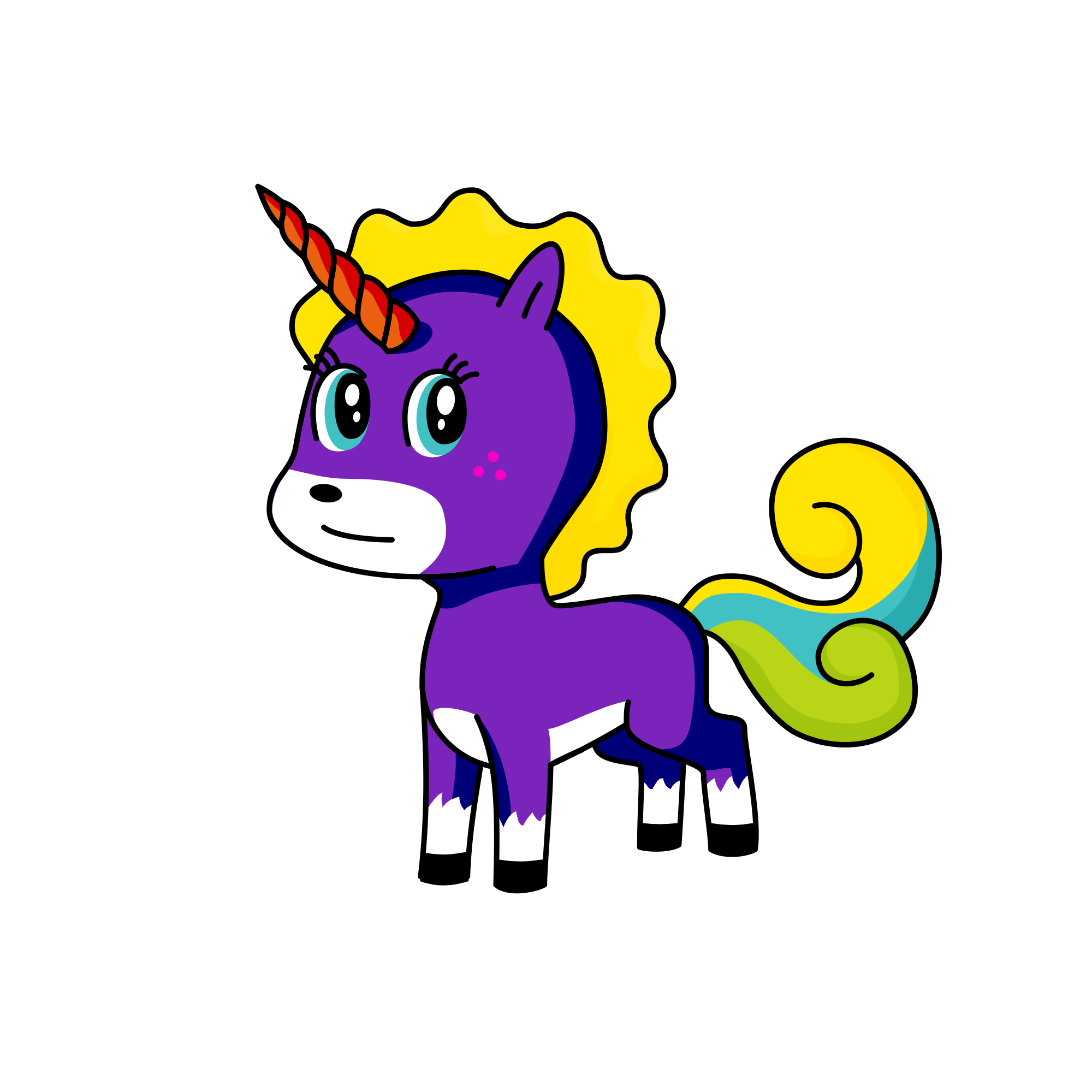 Violet, the unicorn
