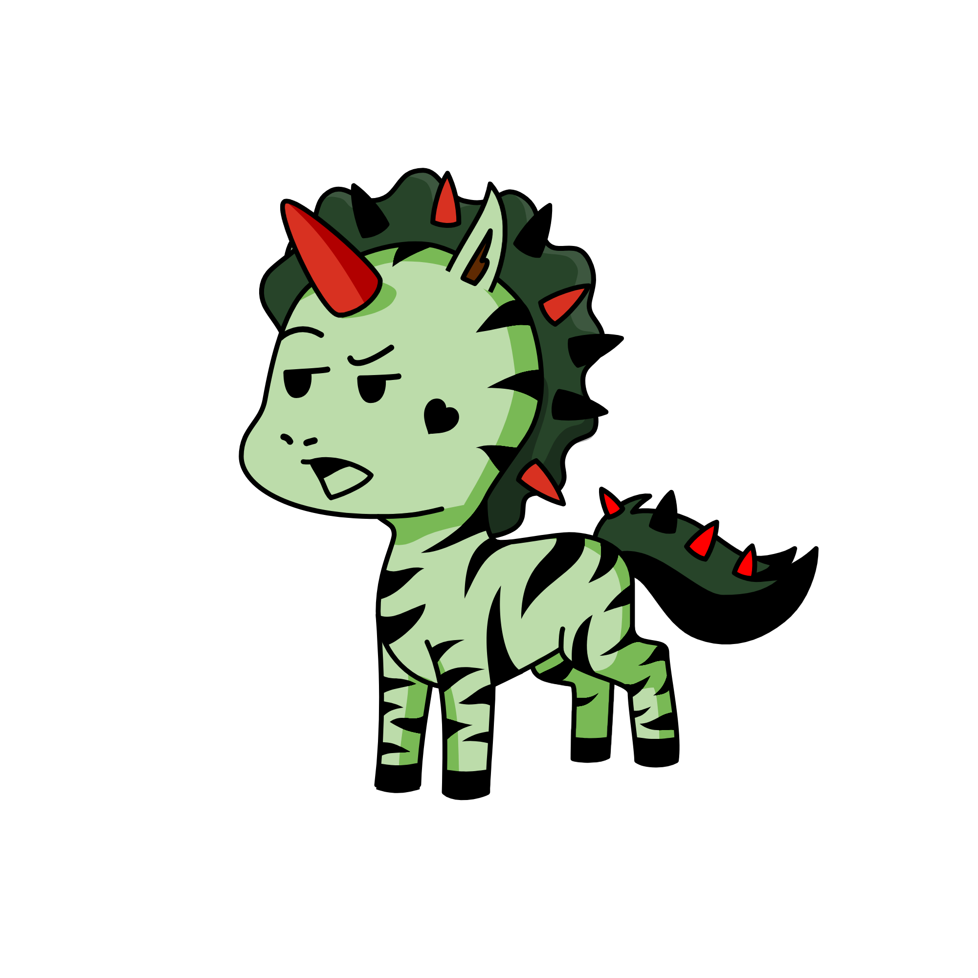 red zombie XP, the unicorn