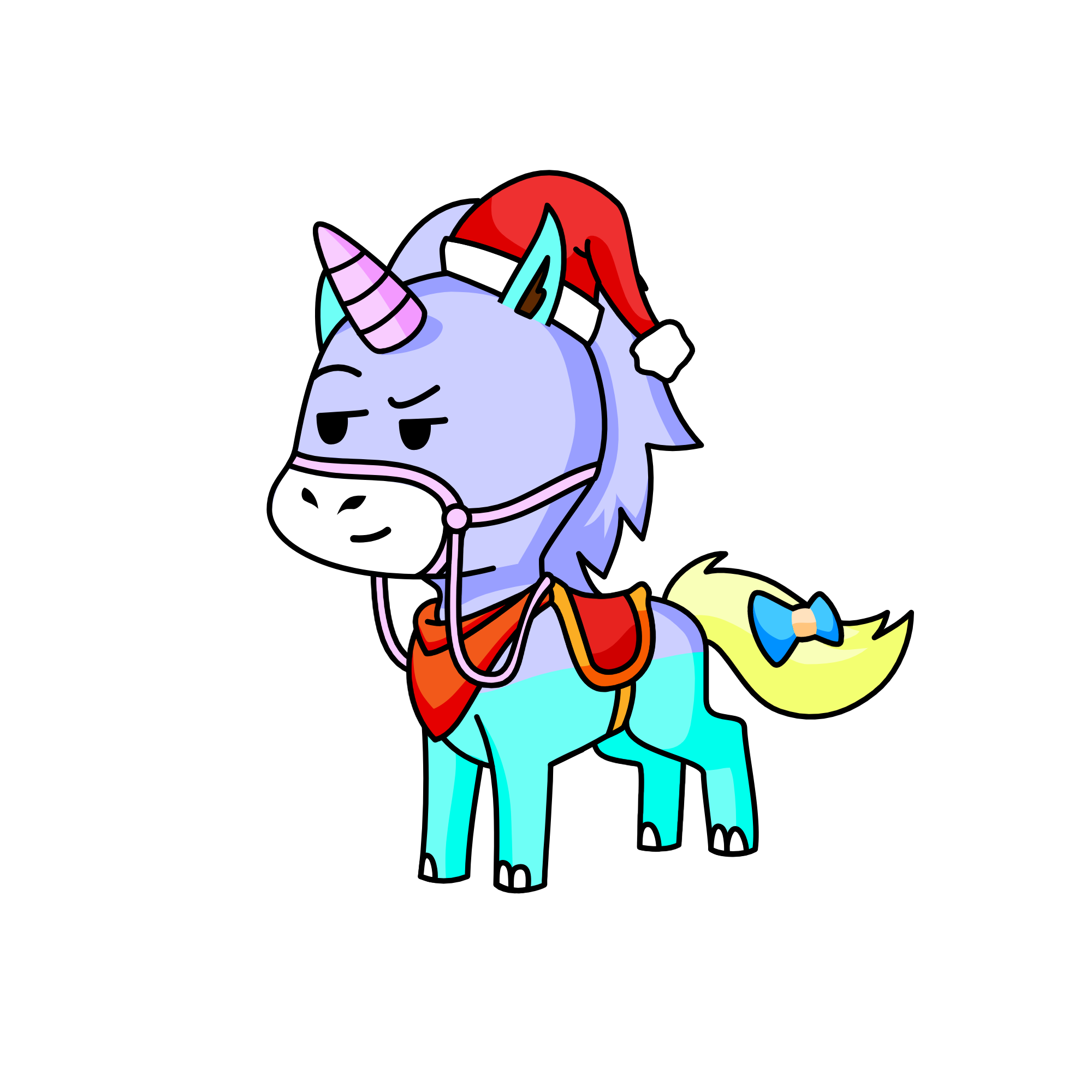 blue, the unicorn