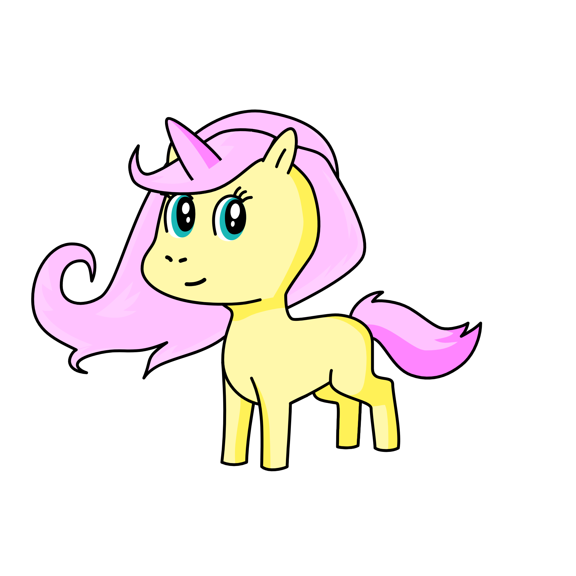 fluttershy, the unicorn