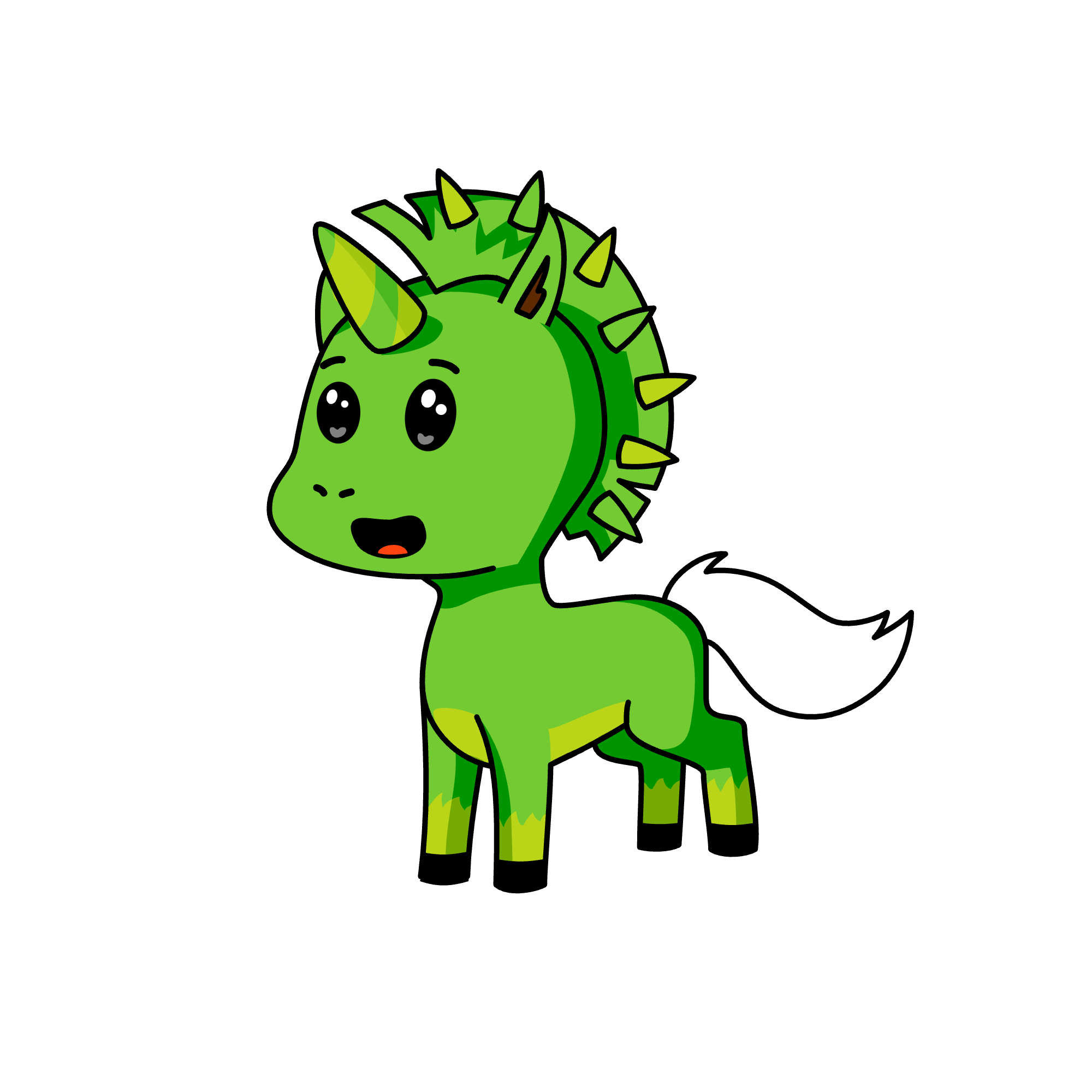 Green berry, the unicorn