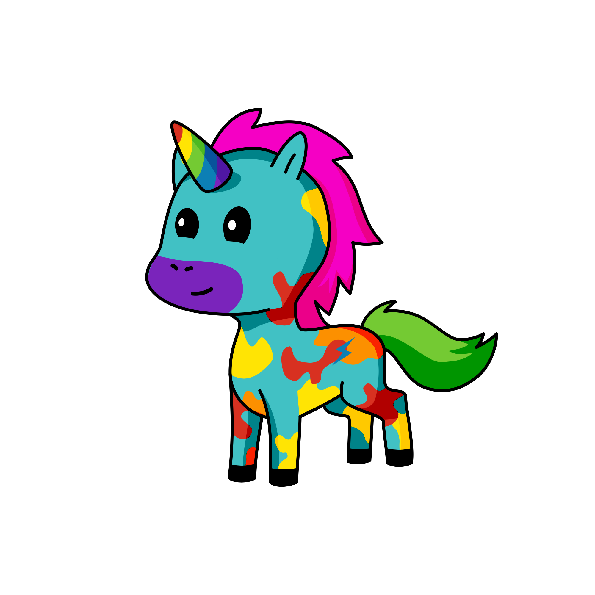Rainbow , the unicorn