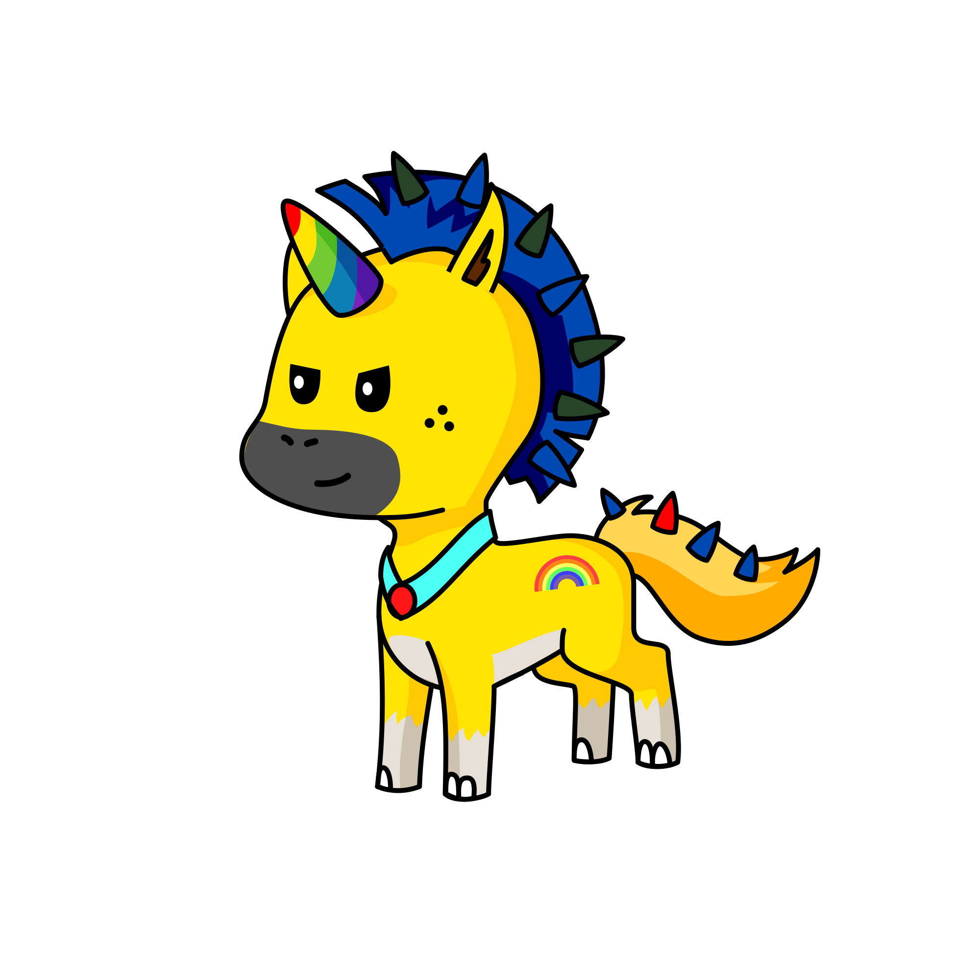 Spiky, the unicorn