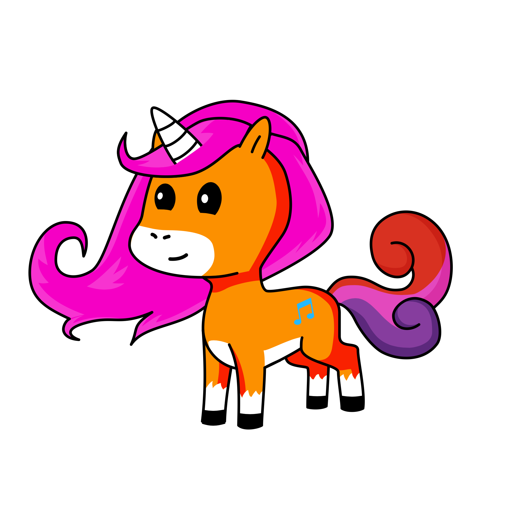 Happy , the unicorn