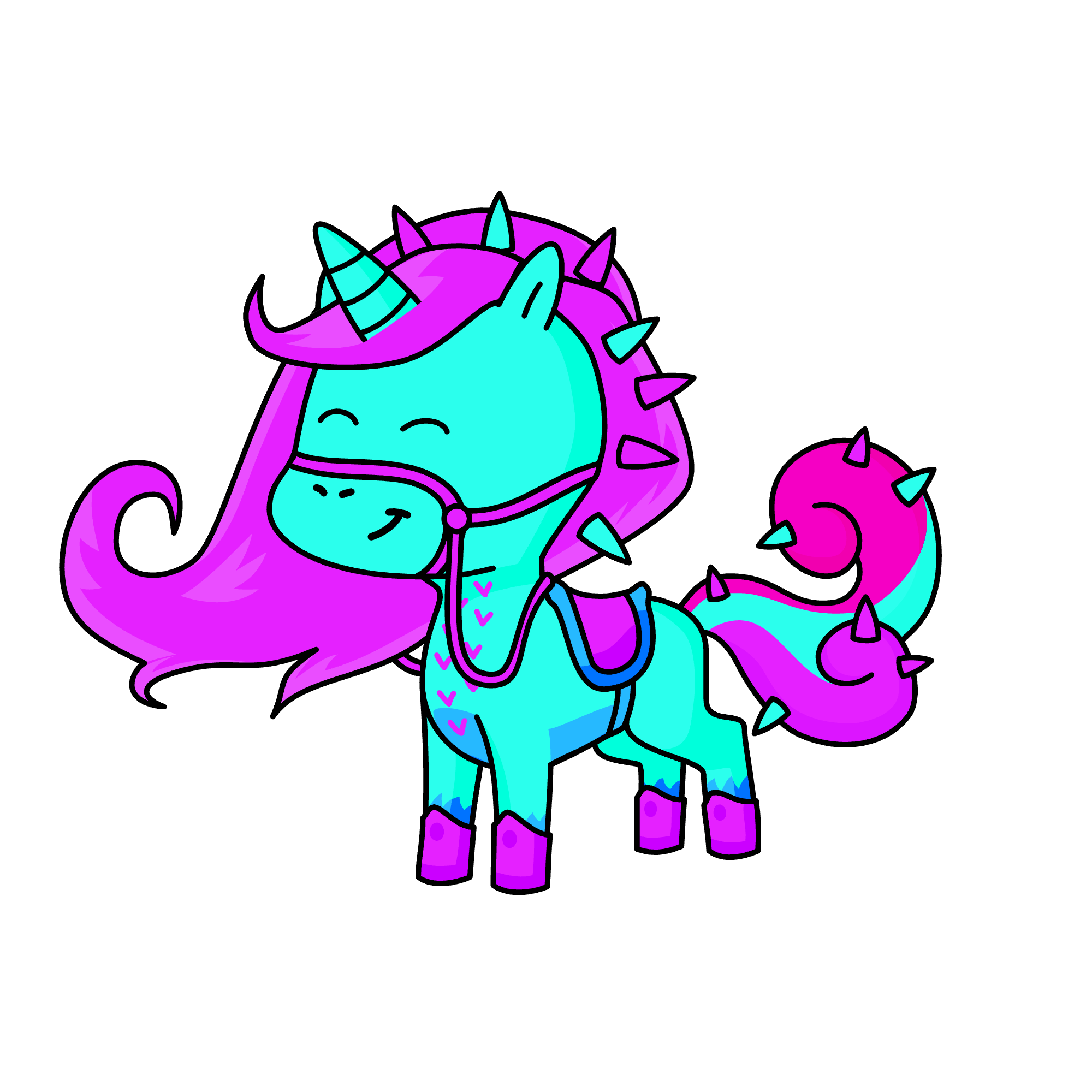 Pinky bluey, the unicorn