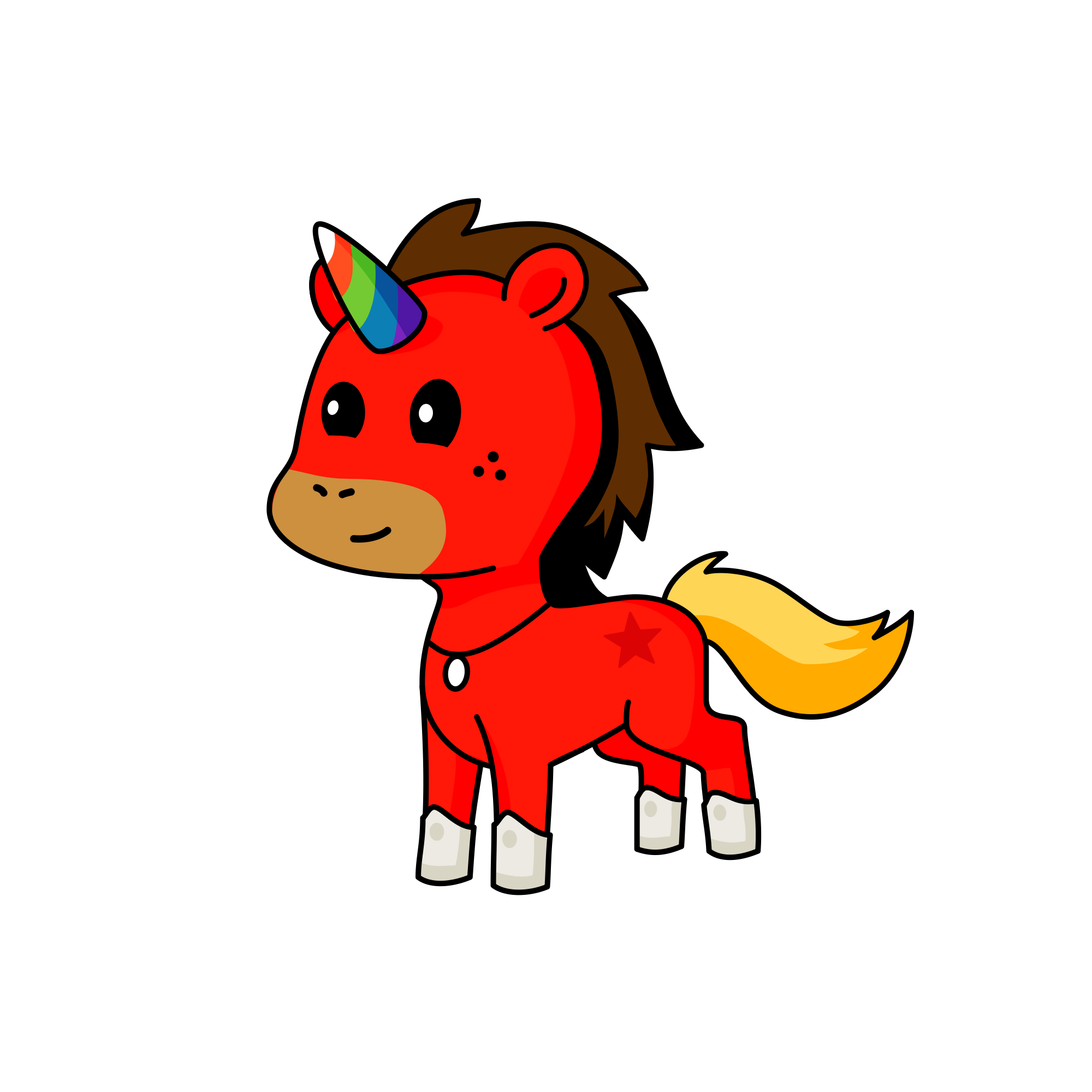 Red, the unicorn