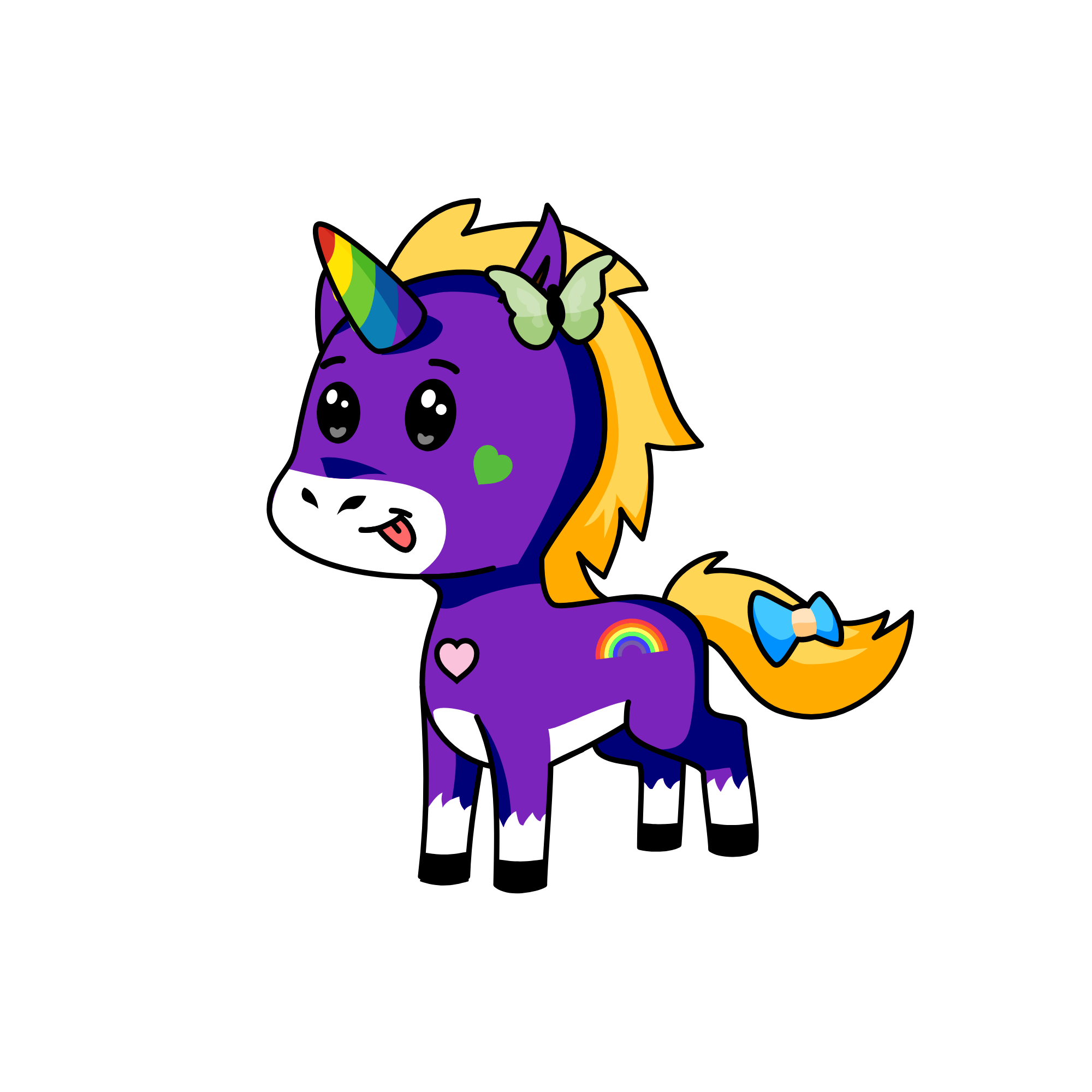 rain bow dash , the unicorn
