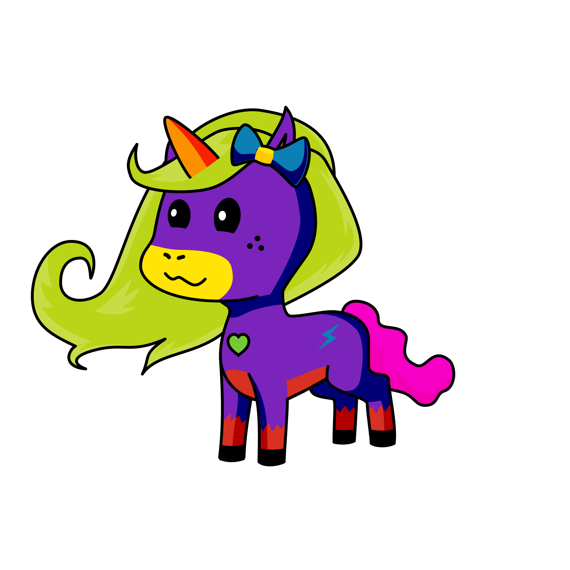 Violet, the unicorn