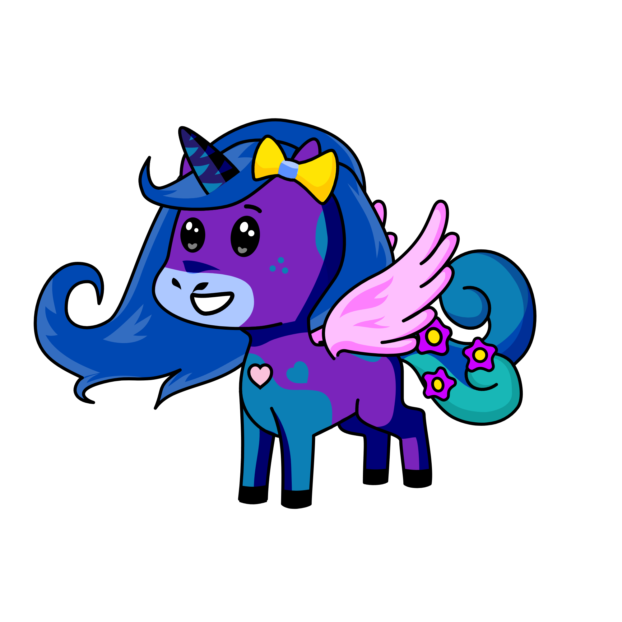 Blueberry, the unicorn