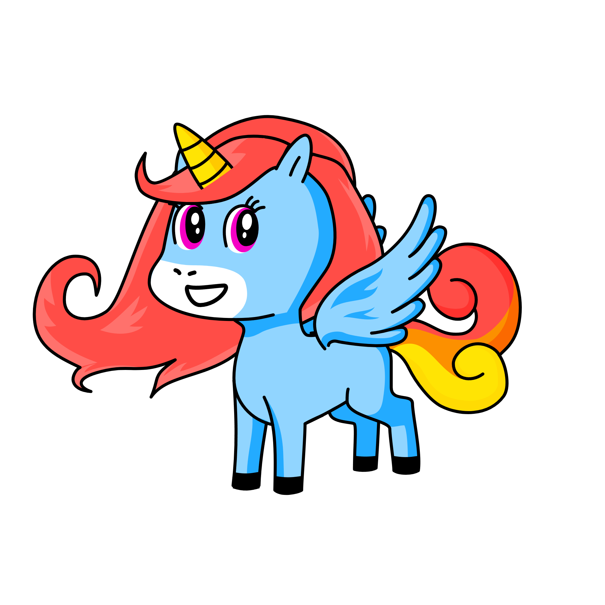 Rainbow Dash, the unicorn