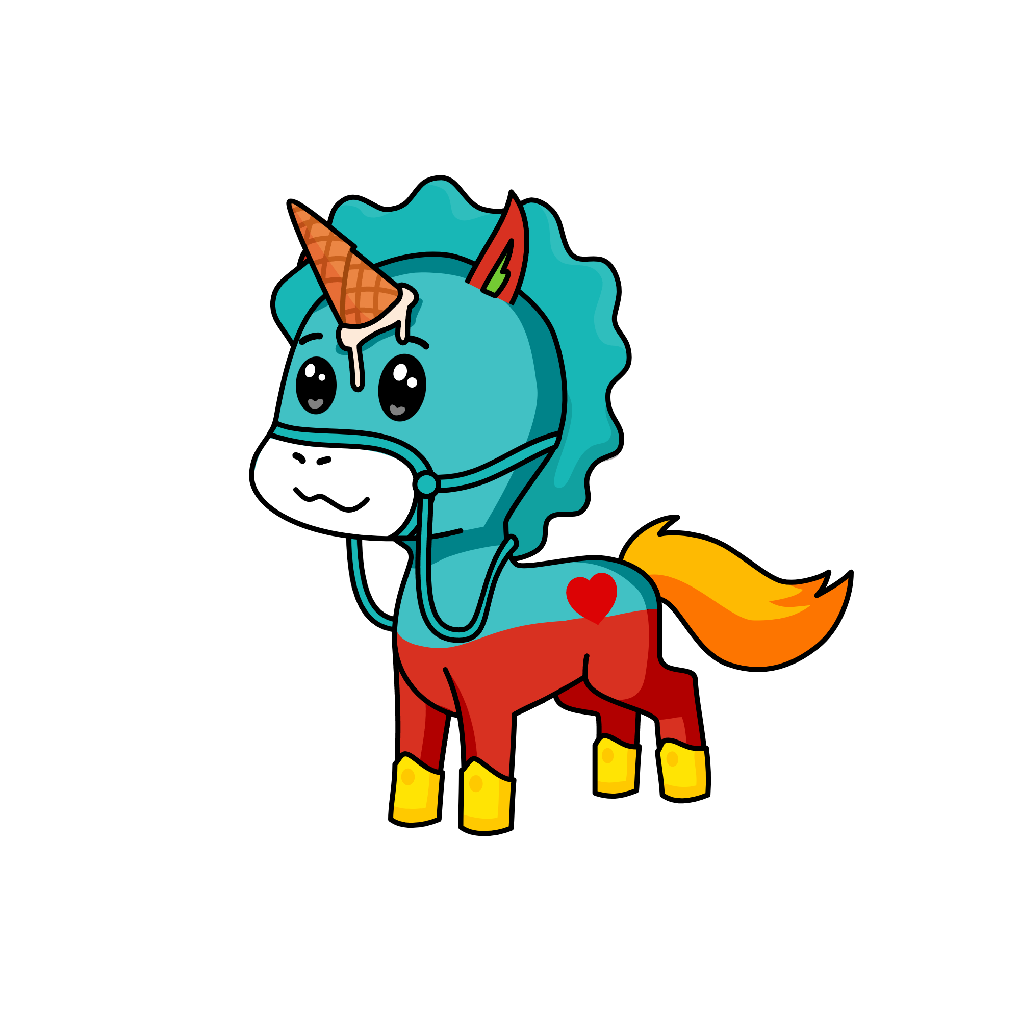 random rainbow, the unicorn