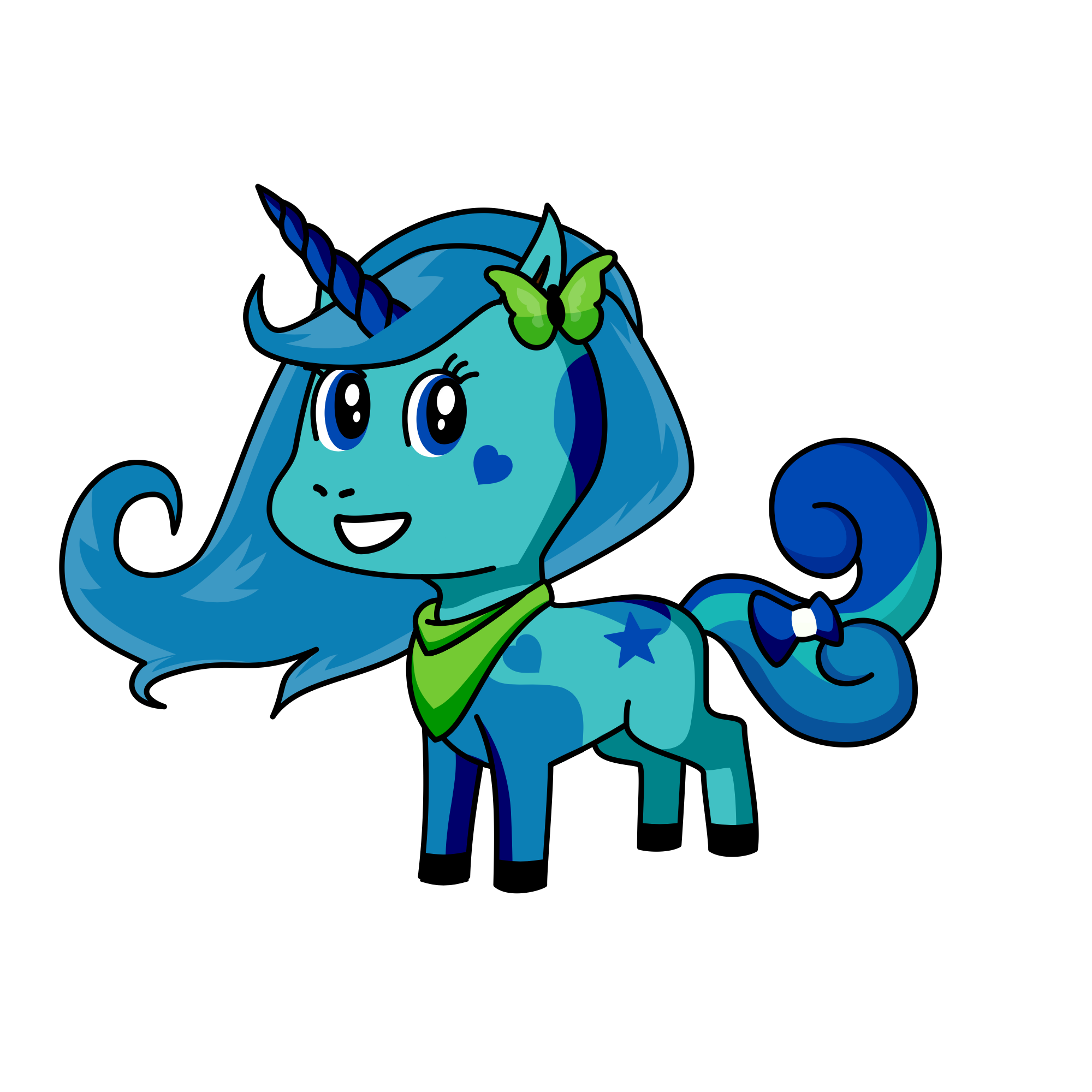 Cerulean, the unicorn