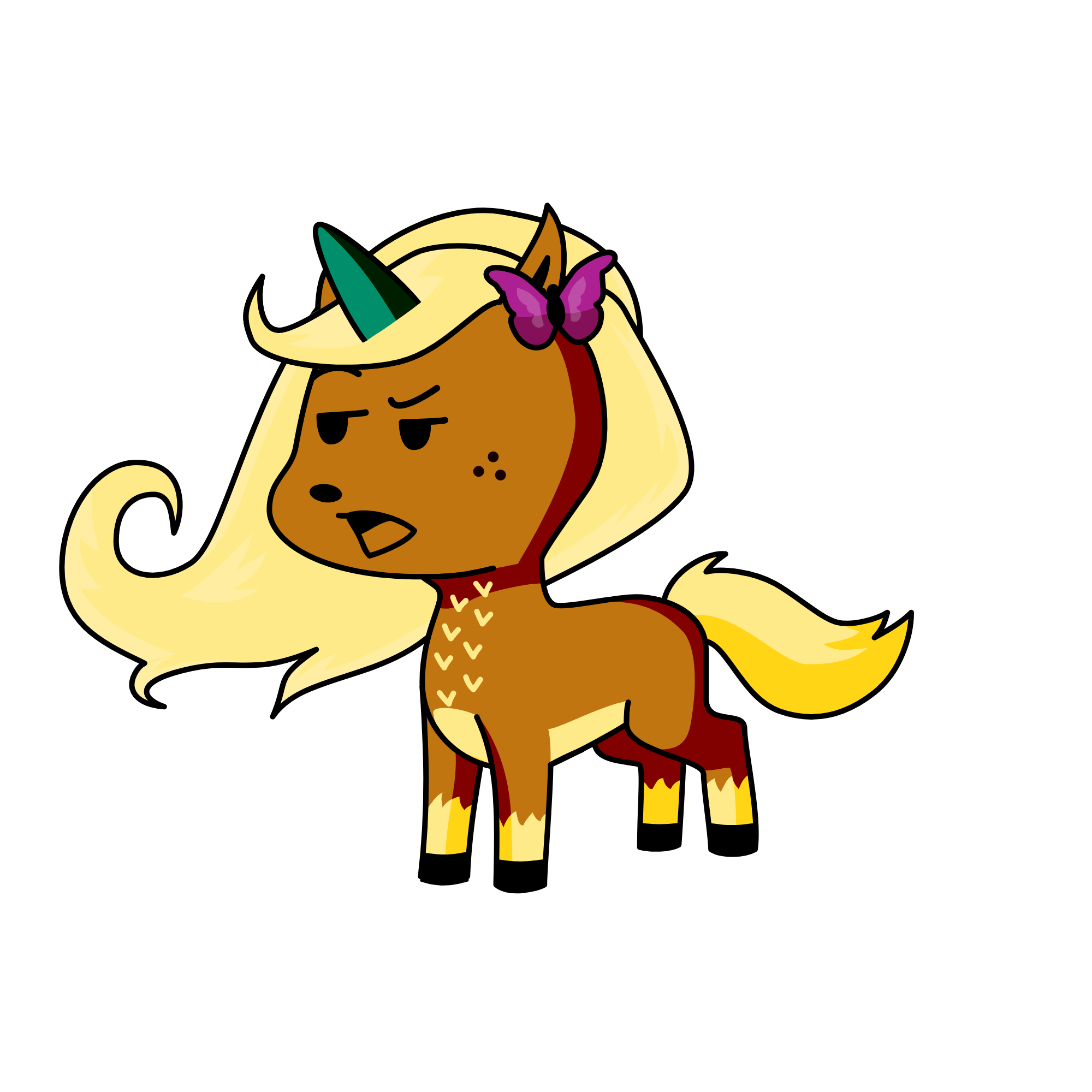 hope (she is a dear), the unicorn