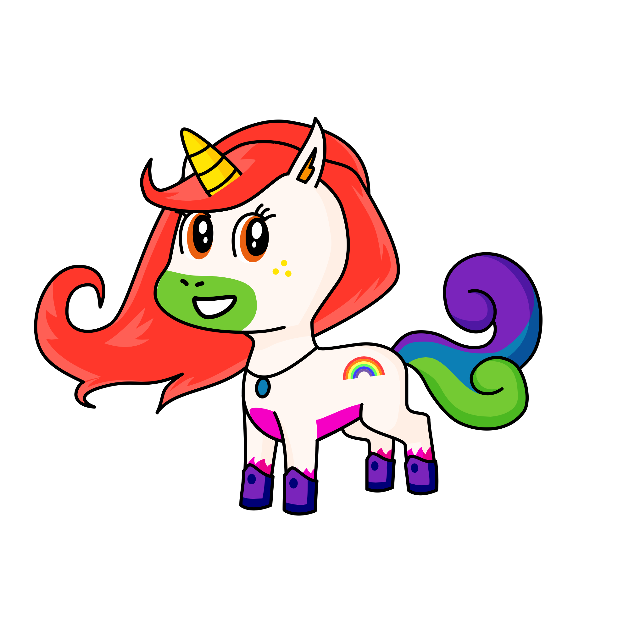 RAINBOW , the unicorn