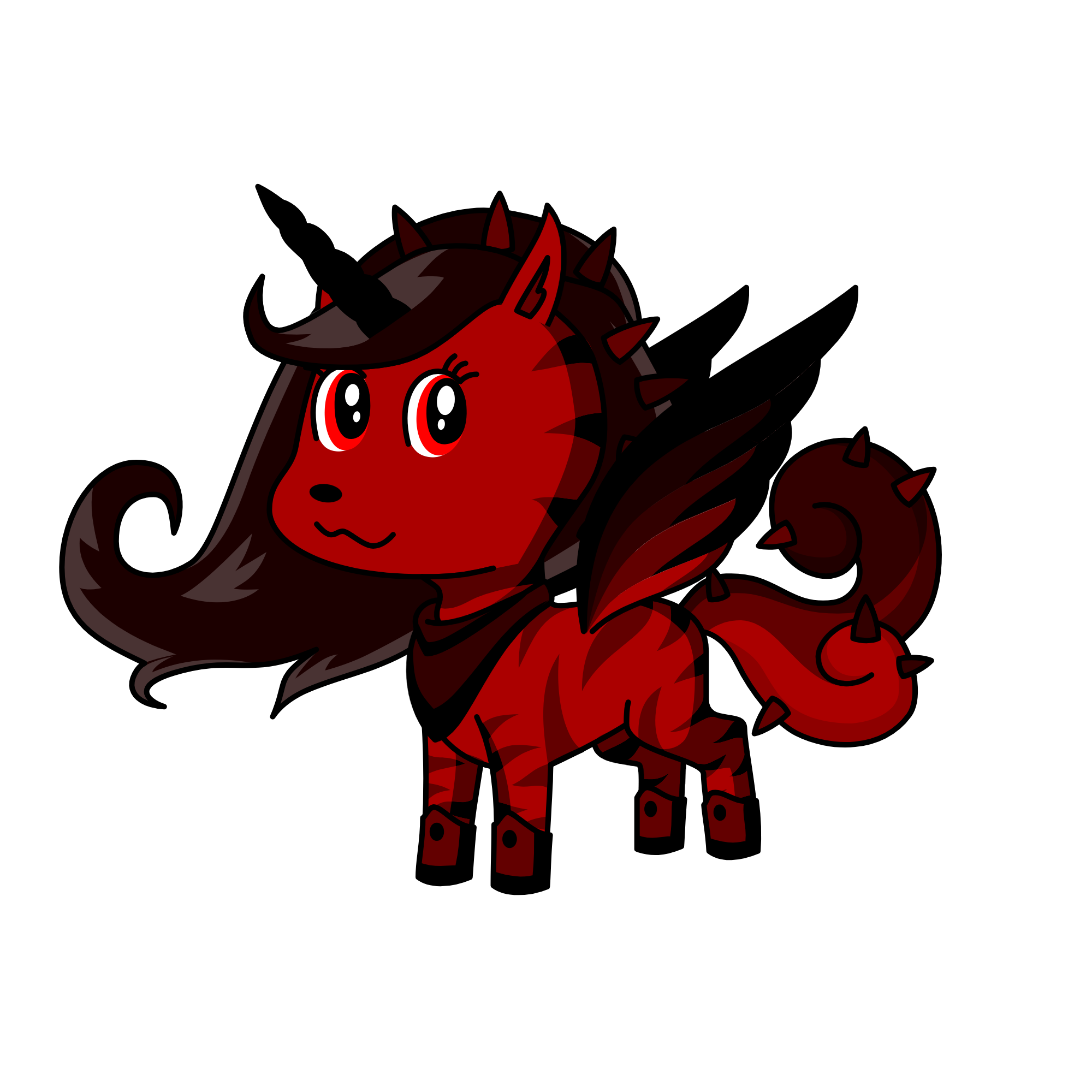 OH MY GAWD I FIGURED IT OUT (This is Blood Shed. Inspo from my wof rblx oc.), the unicorn