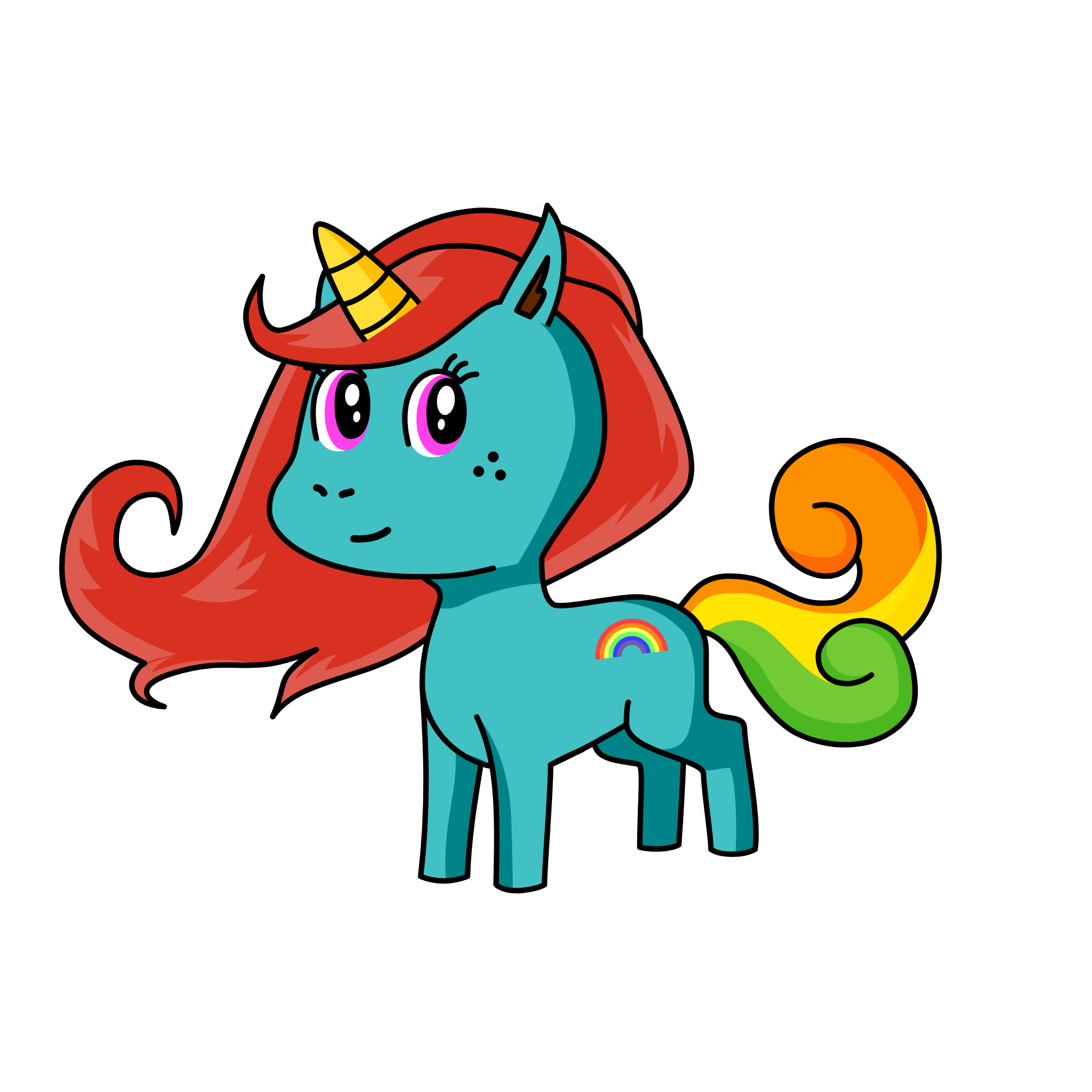 rainbow dash the unicorn, the unicorn
