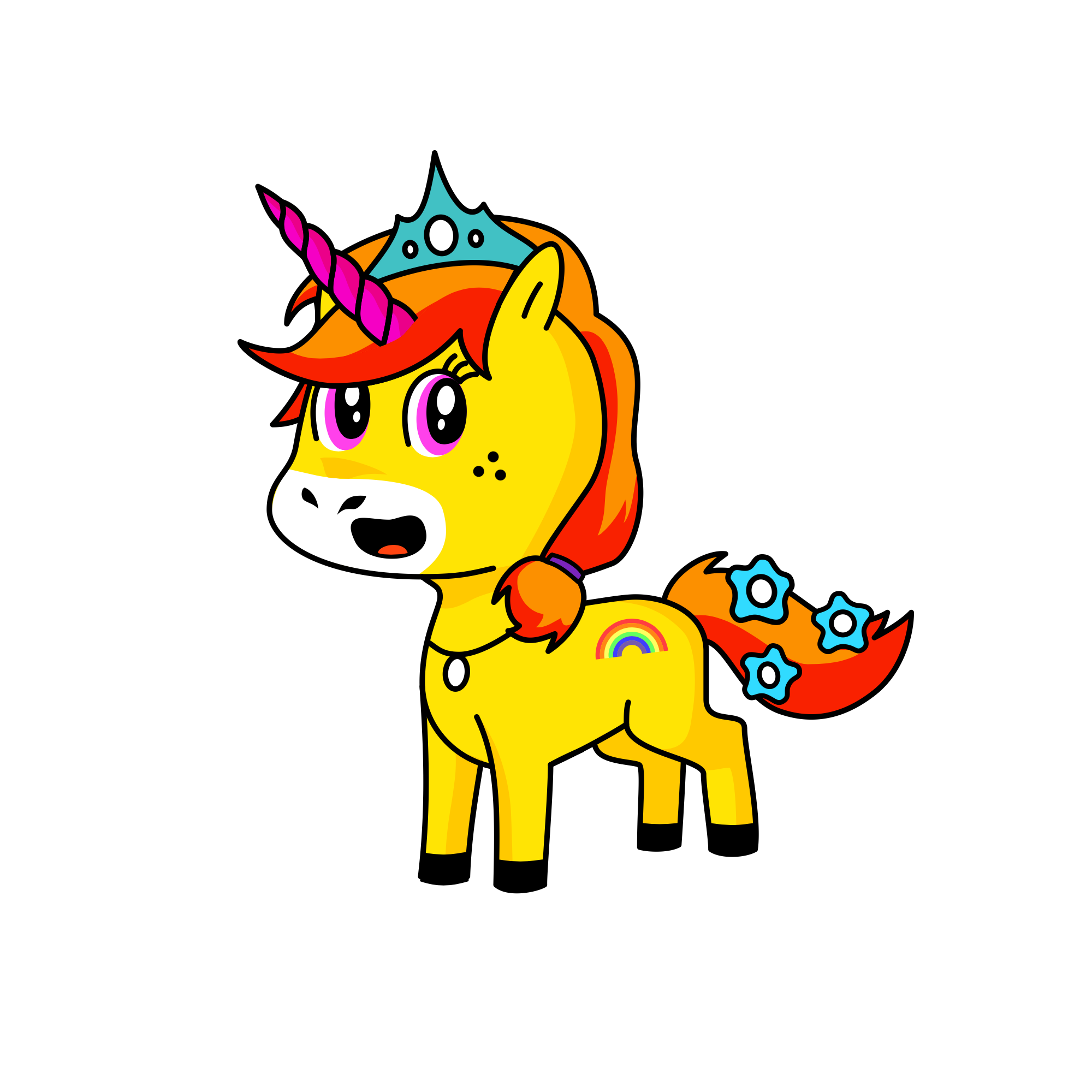 Rainbow, the unicorn