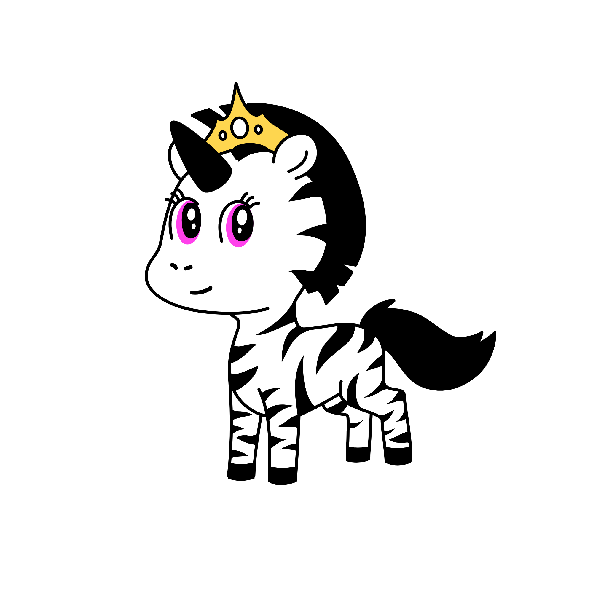 Princess Zebra, the unicorn