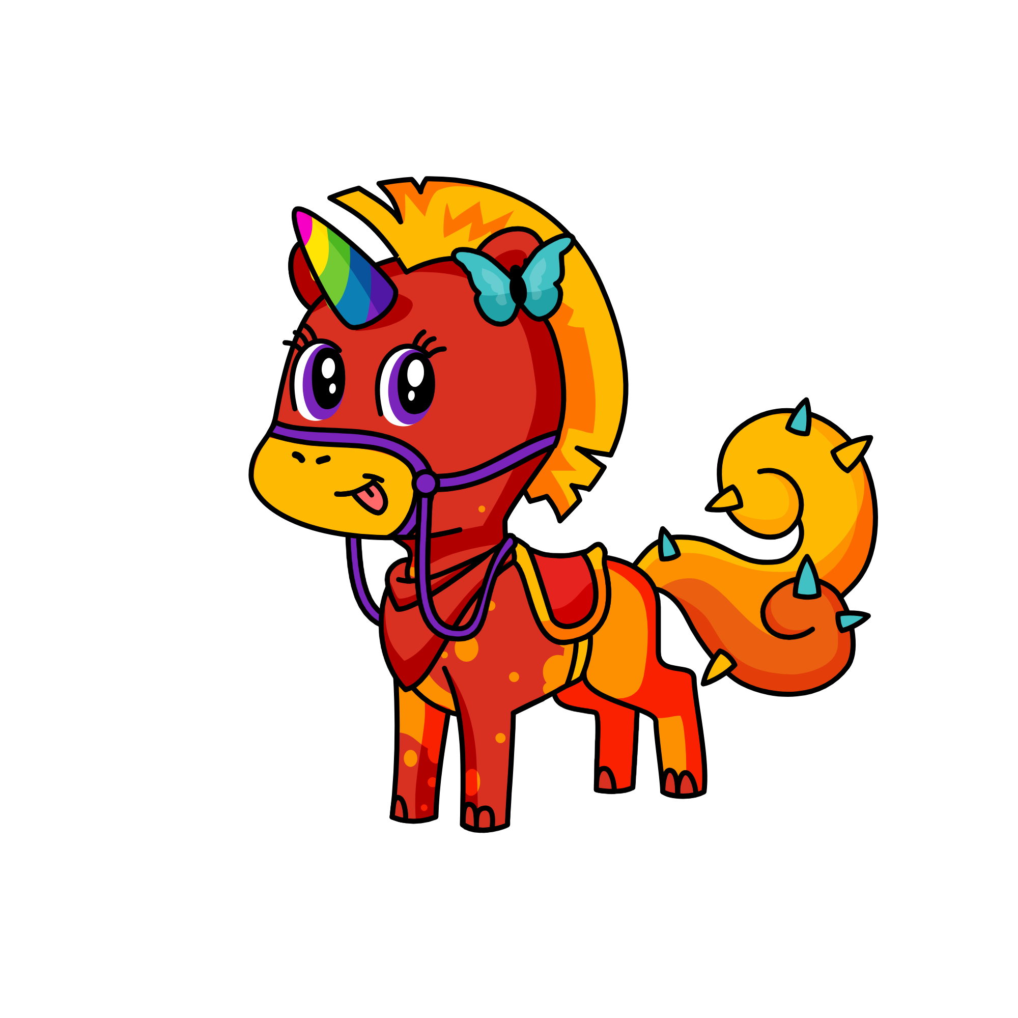 Orangey, the unicorn
