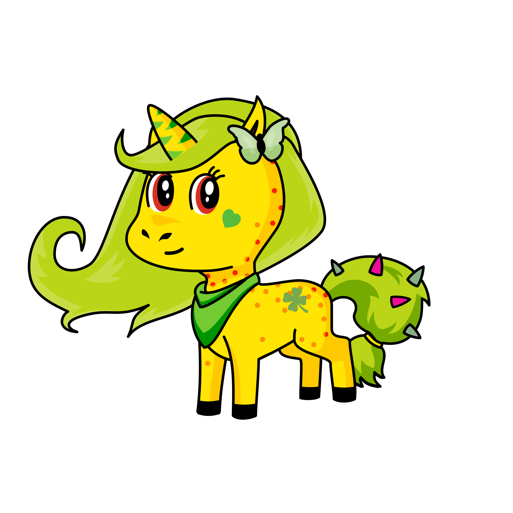 Greenforest evergreen butterfly , the unicorn