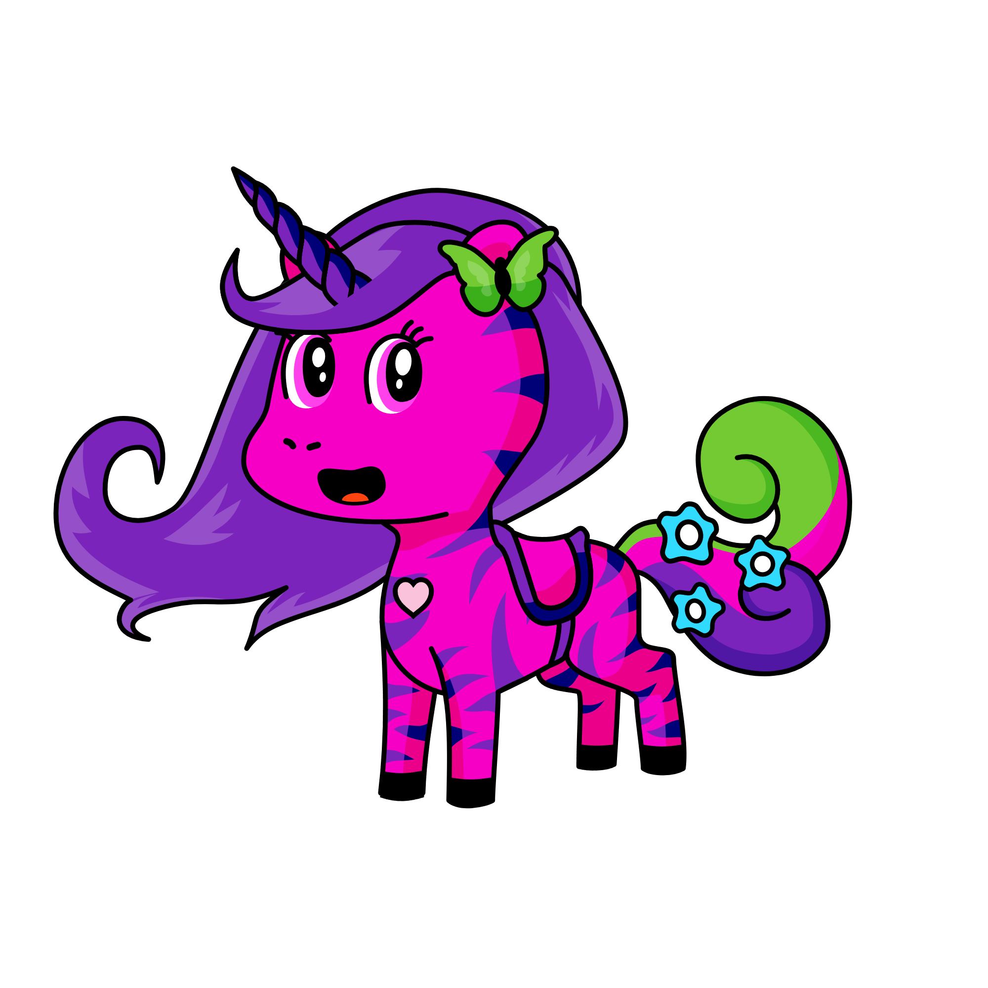 Pearly Charlie Teema, the unicorn