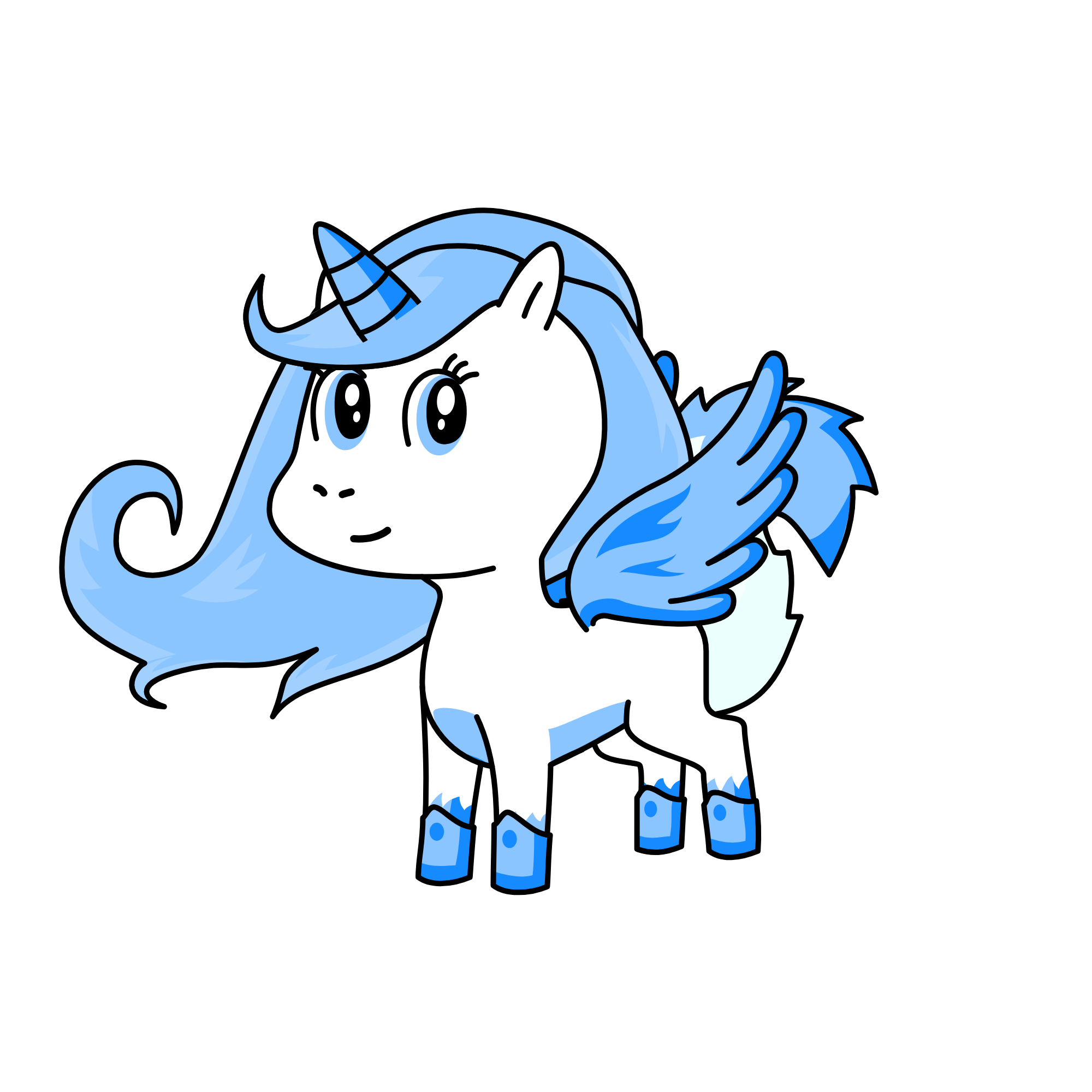 Bubbles, the unicorn