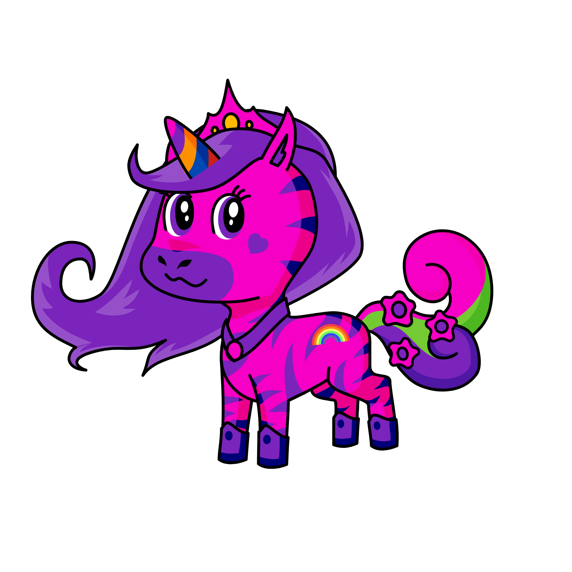 Elye-Bleue, the unicorn