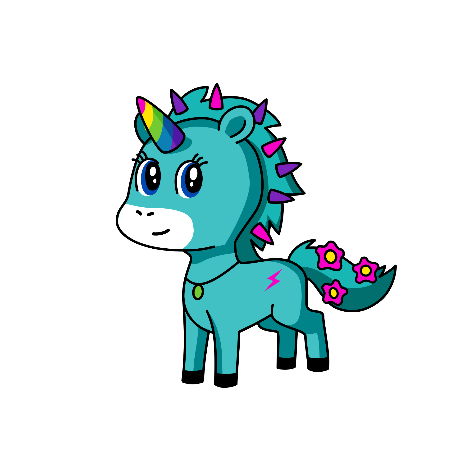 Rainbow cutie , the unicorn