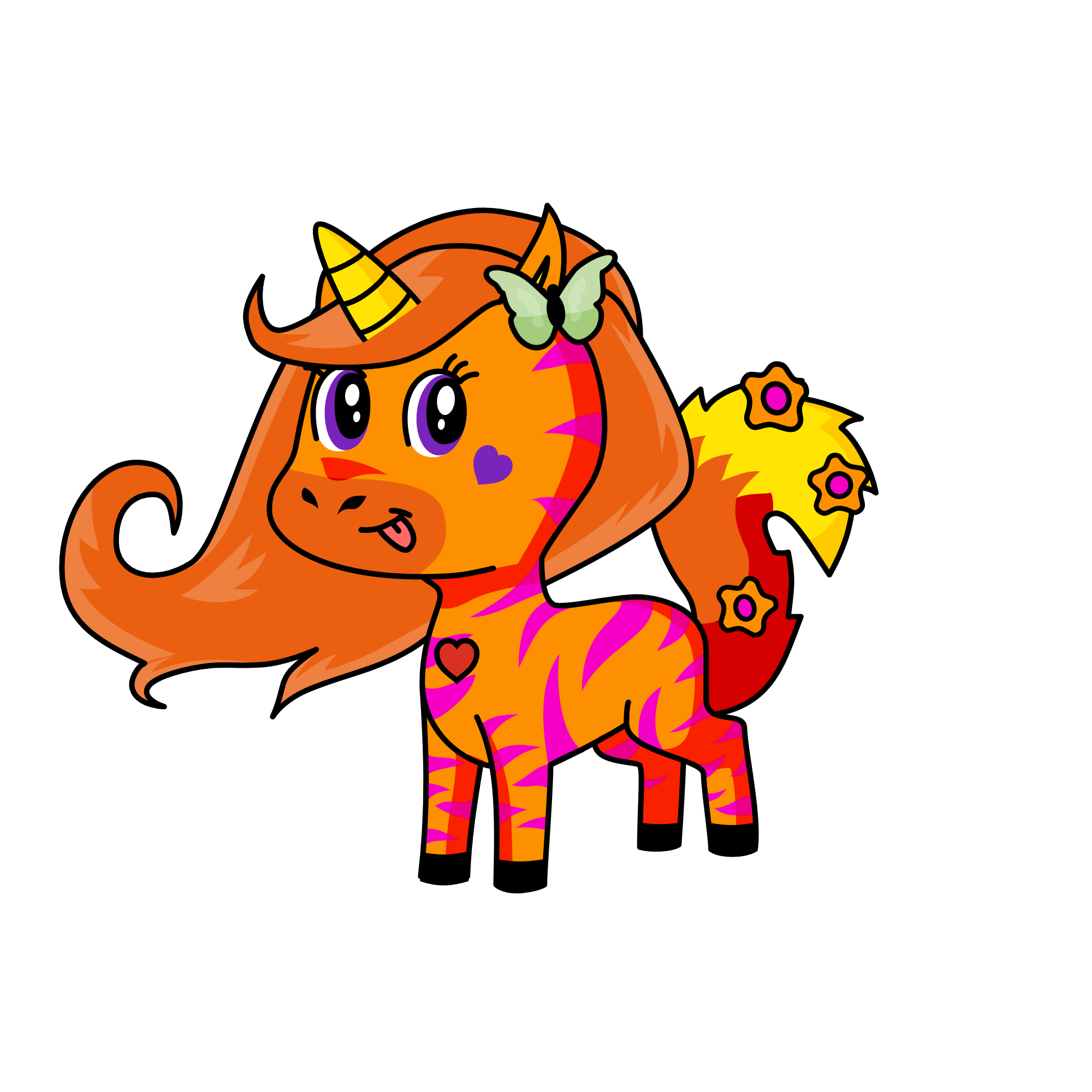 Kelly Sparkles, the unicorn