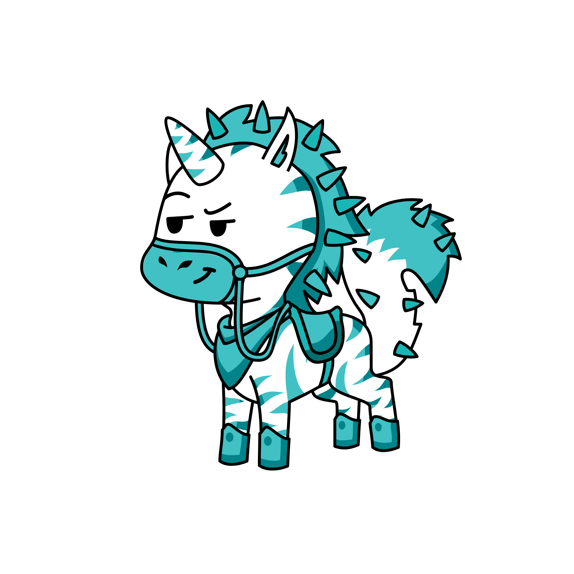 blue, the unicorn
