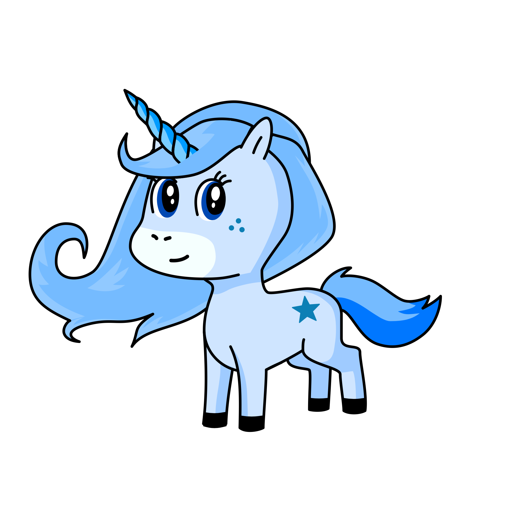 Bubbles, the unicorn