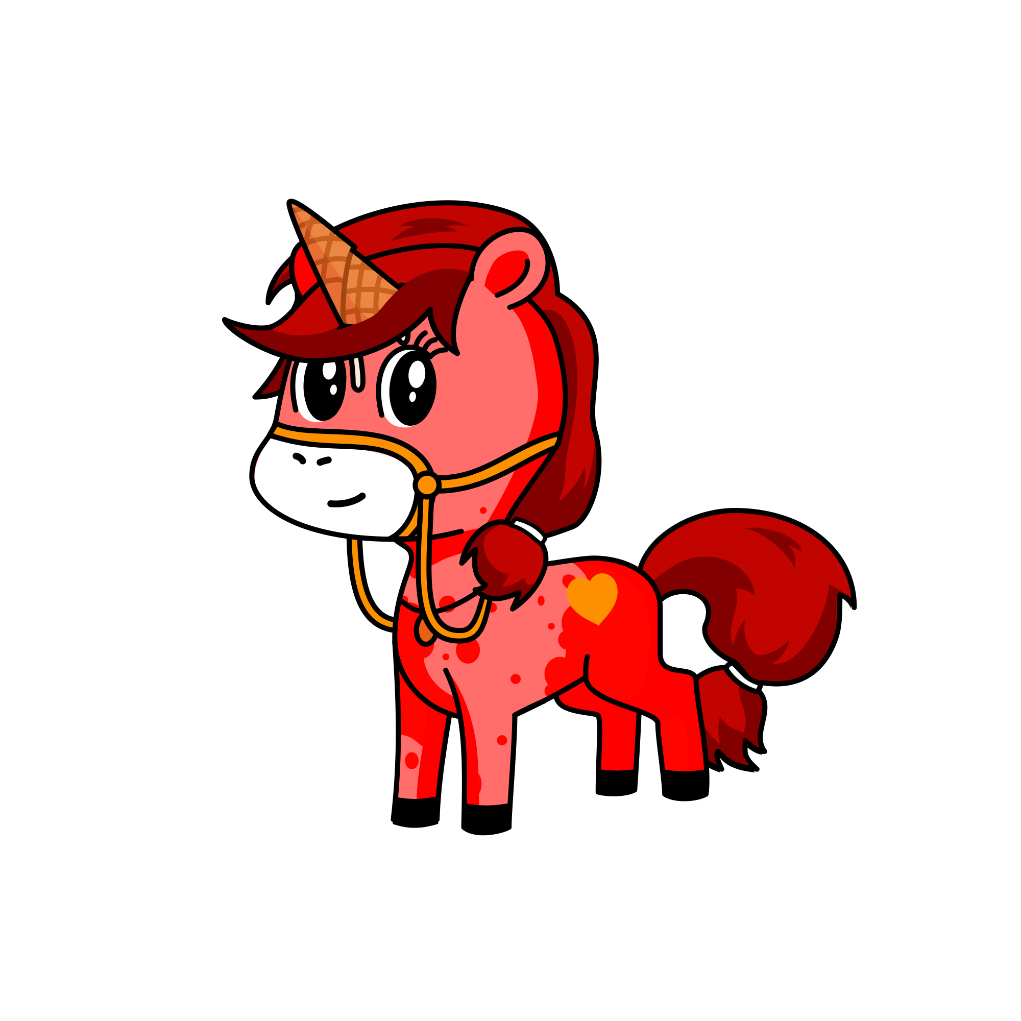 Strawberry cousin , the unicorn