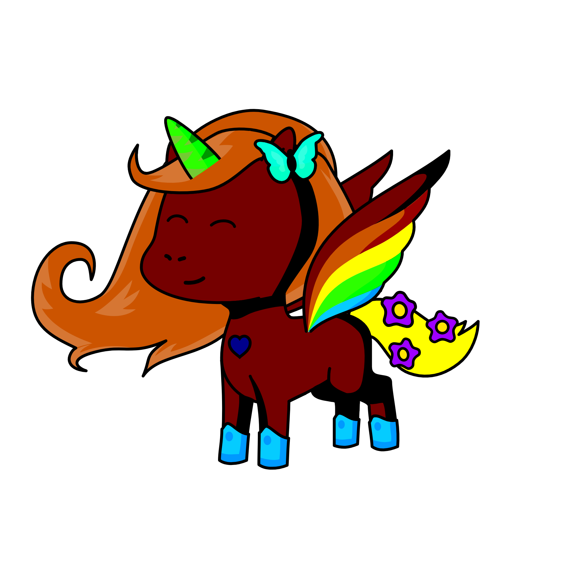Tats, the mf who thought neon potato was neon yellow told me how to color this. Enjoy, the unicorn