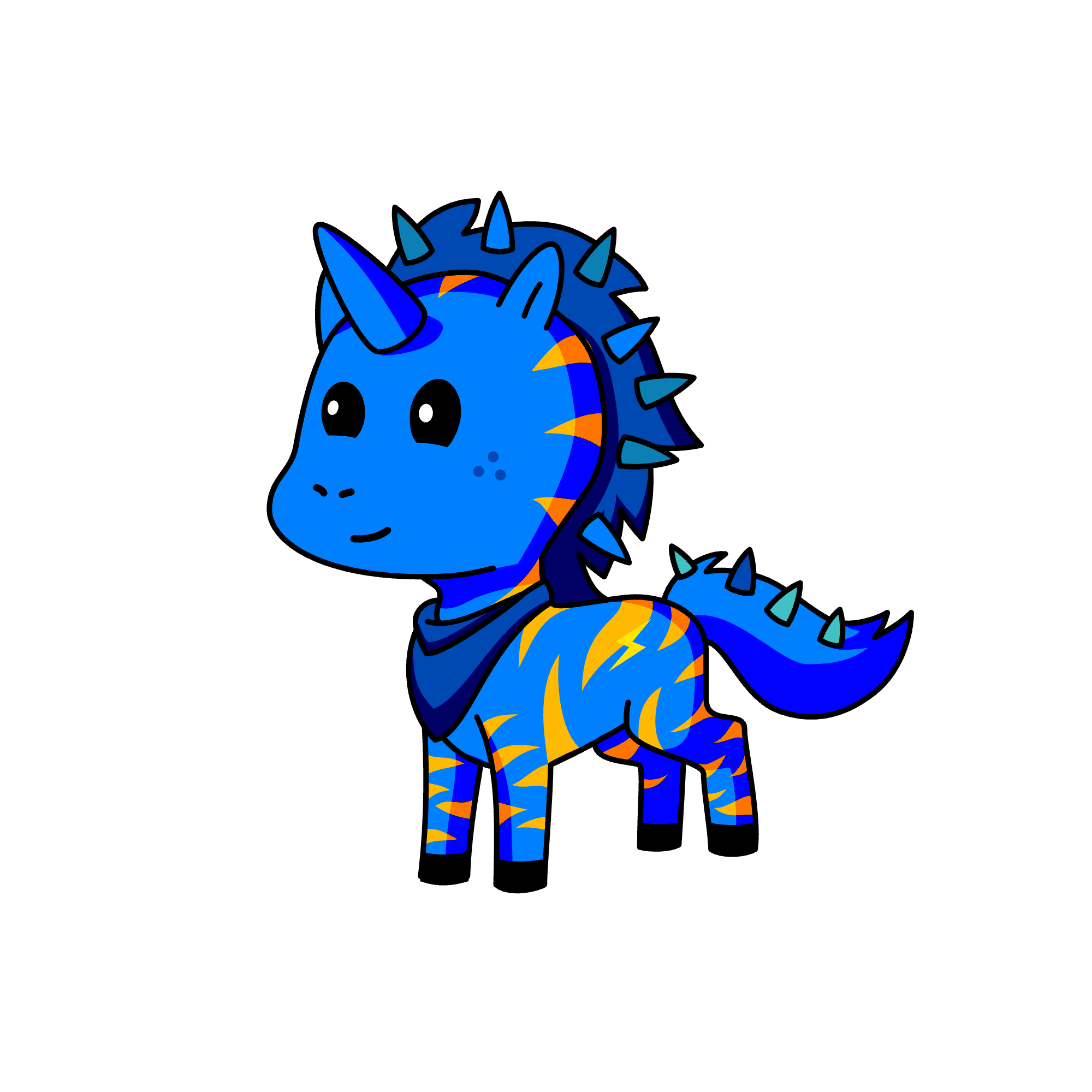 Blue!, the unicorn