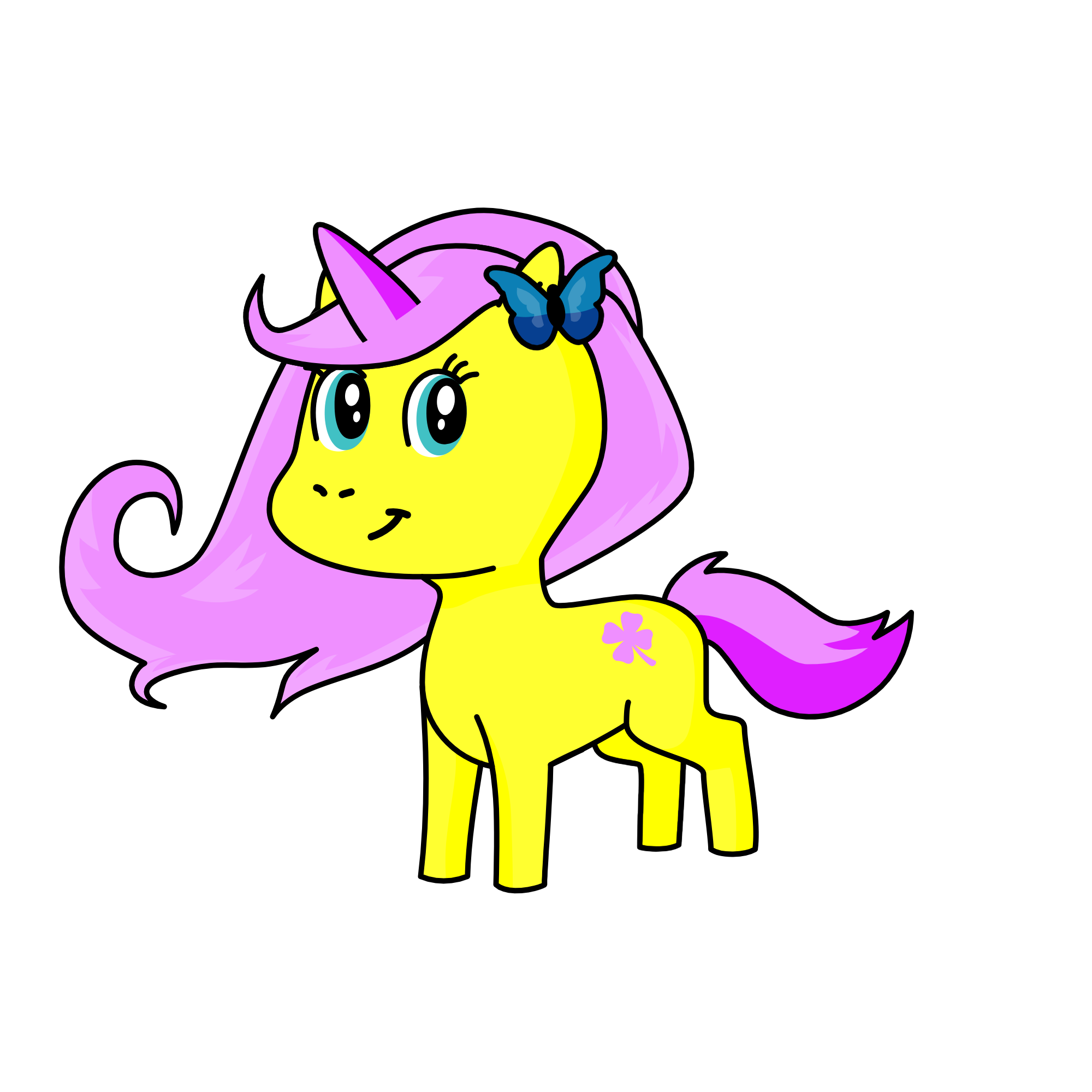fluttershy, the unicorn