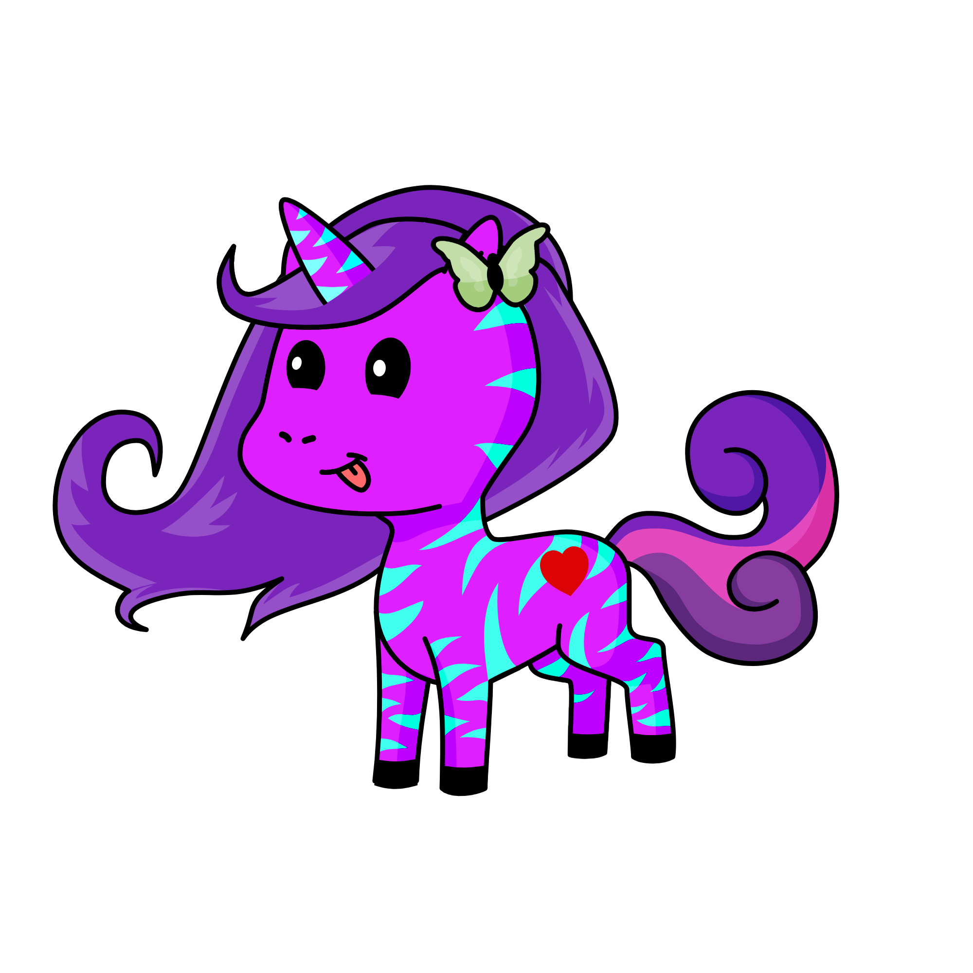 bluefoxykitty, the unicorn