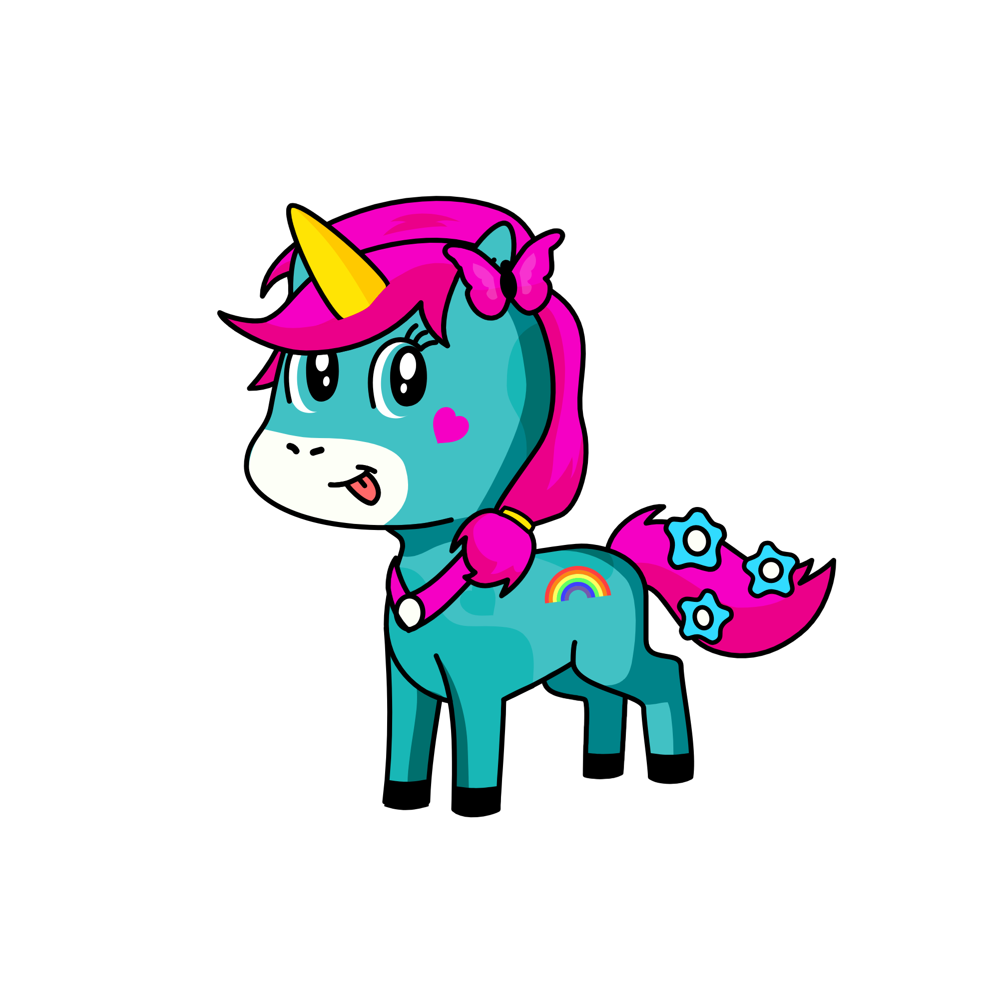 Pink, the unicorn