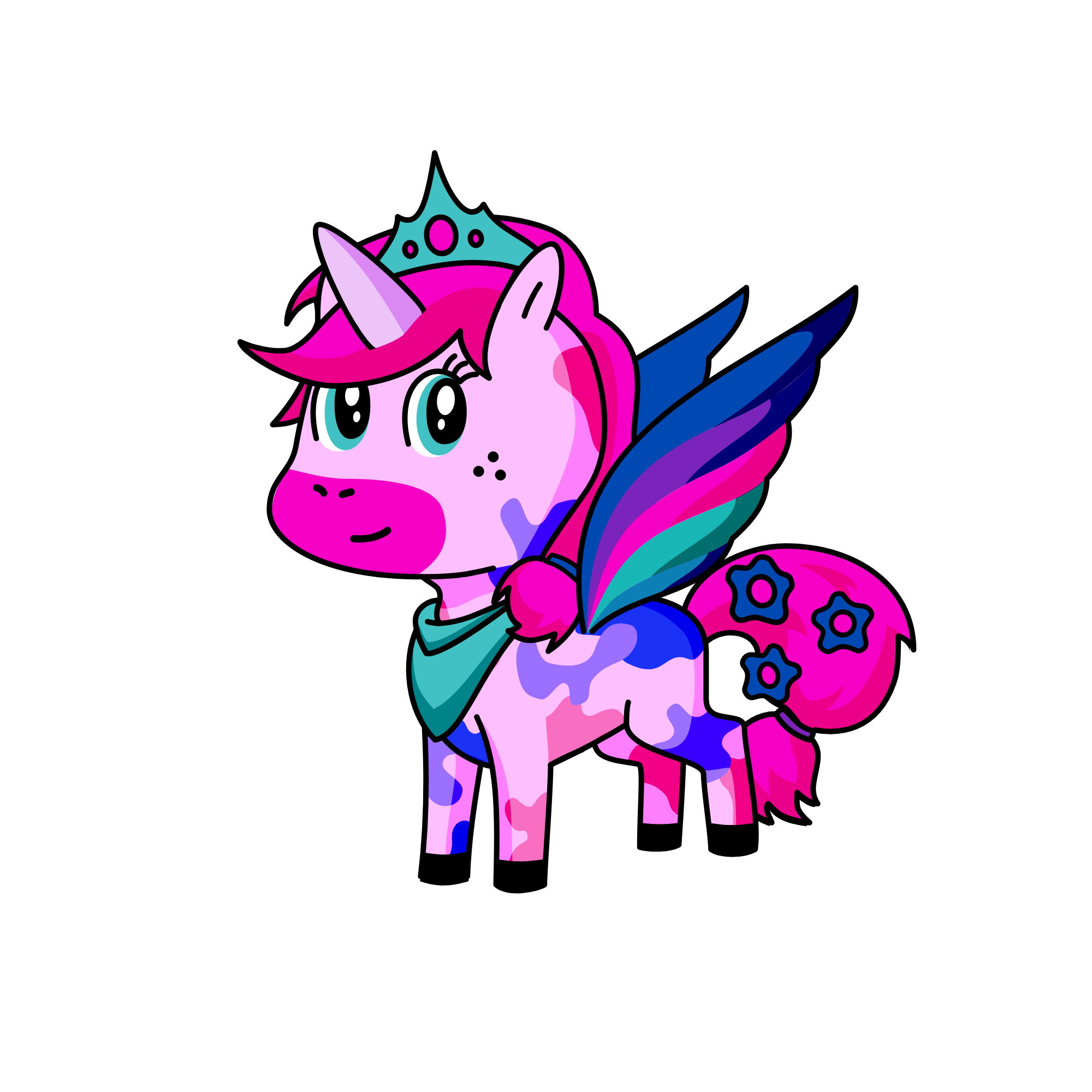 Bubbles, the unicorn