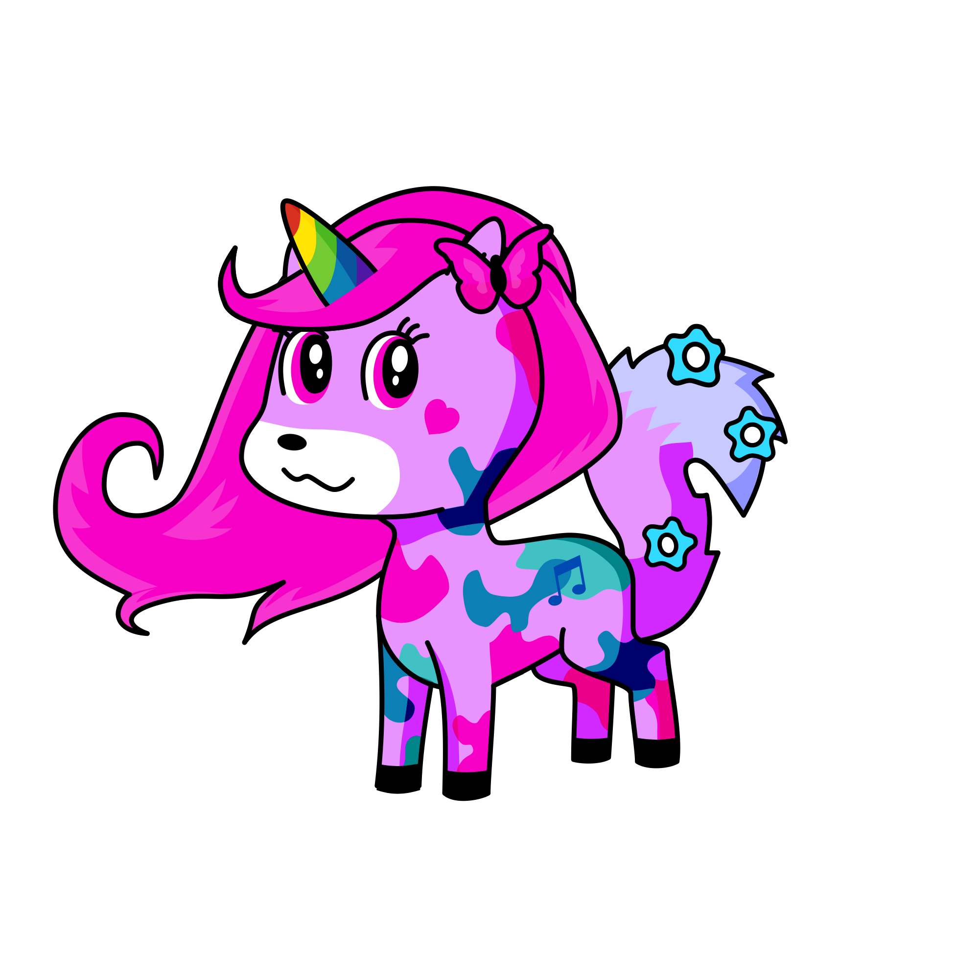Glitter, the unicorn